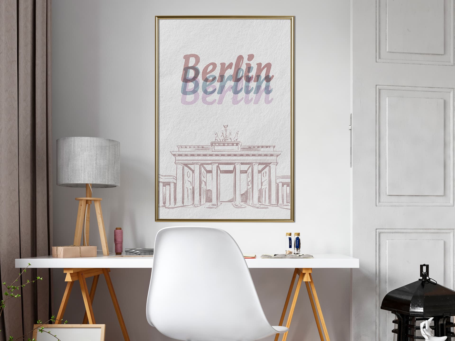 

Plakat - Pastelowy Berlin (rozmiar 20x30, wykończenie Rama złota)