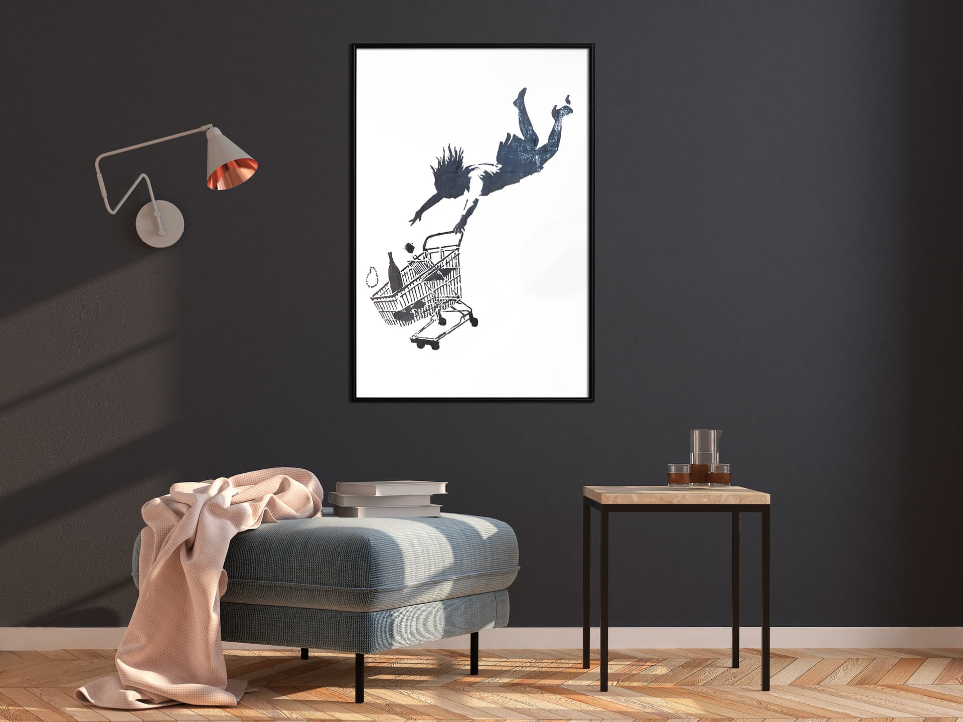 

Plakat - Banksy: Shop Until You Drop (rozmiar 20x30, wykończenie Rama czarna)