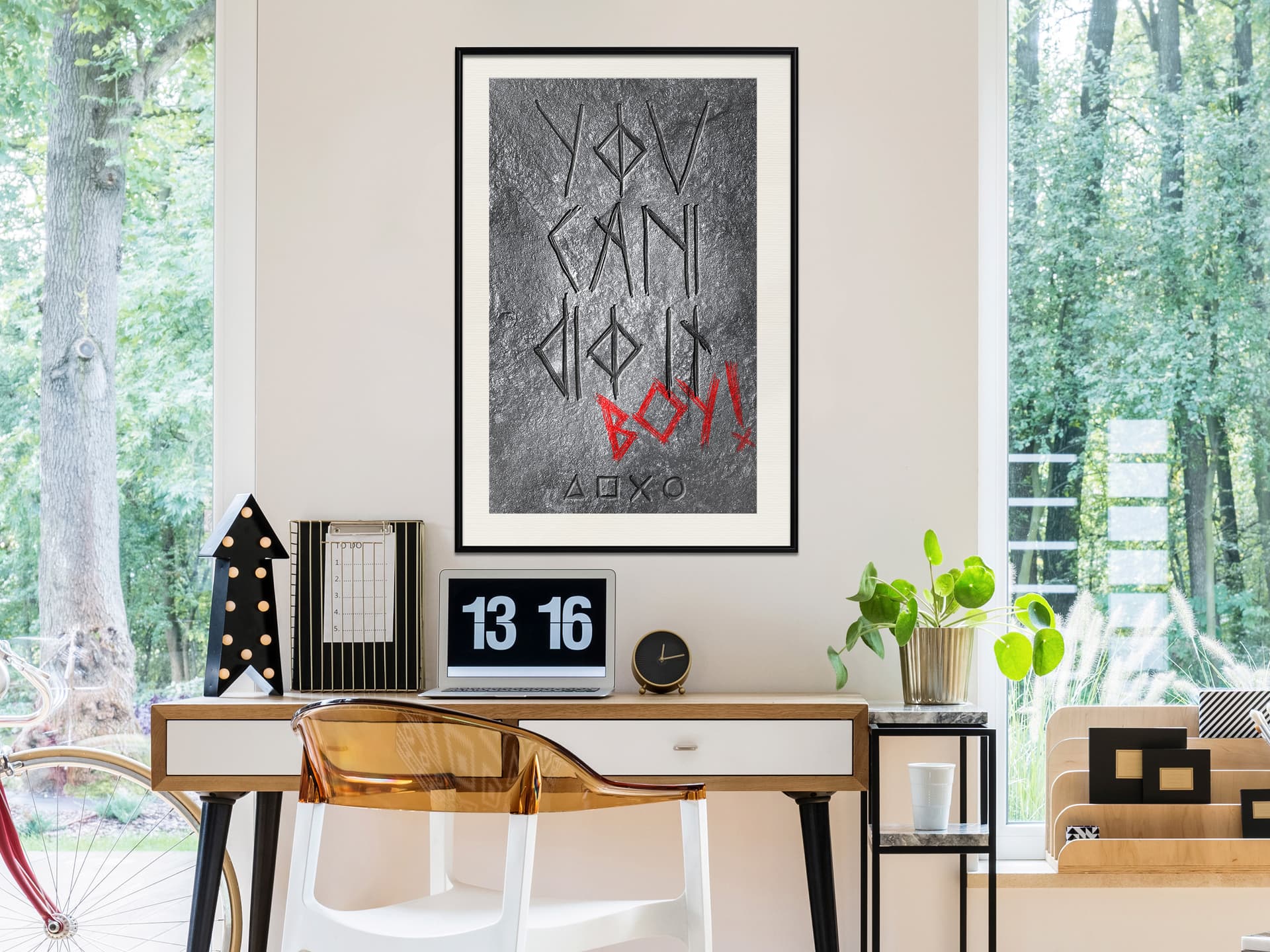 

Plakat - Codzienna dawka motywacji (rozmiar 20x30, wykończenie Rama czarna z passe-partout)