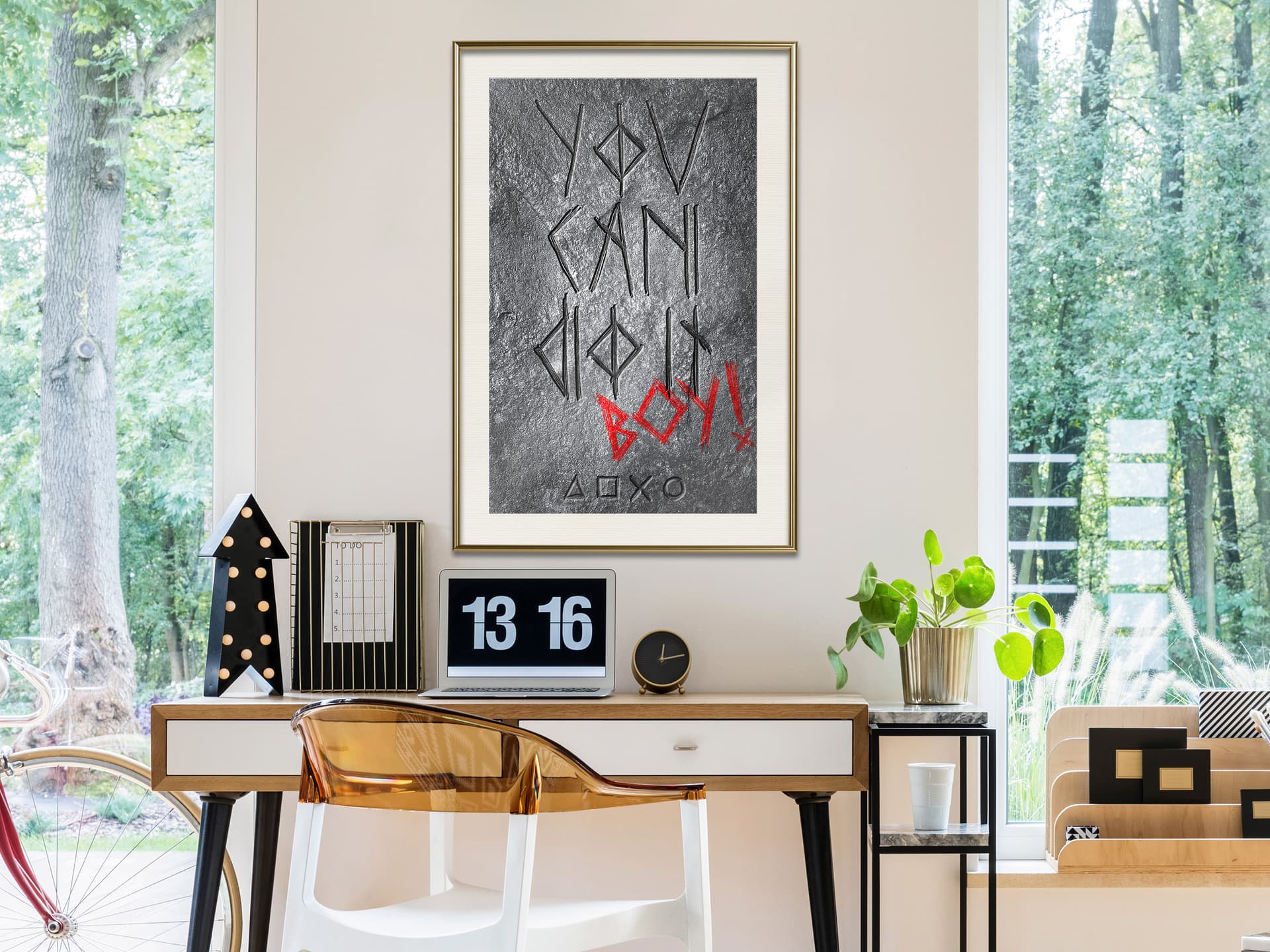 

Plakat - Codzienna dawka motywacji (rozmiar 20x30, wykończenie Rama złota z passe-partout)
