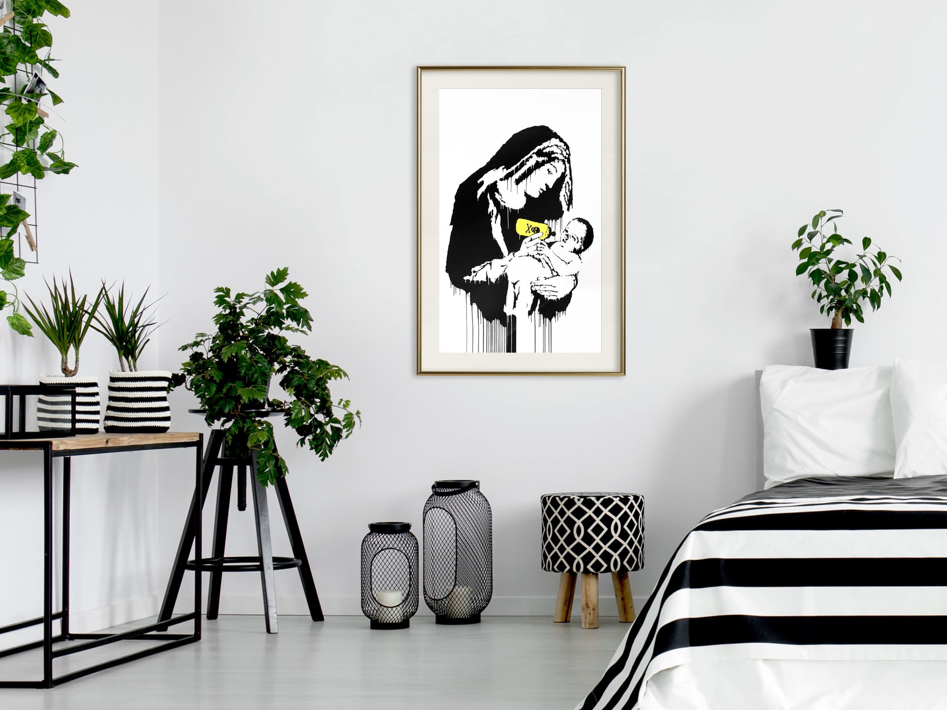 

Plakat - Banksy: Toxic Mary (rozmiar 20x30, wykończenie Rama złota z passe-partout)