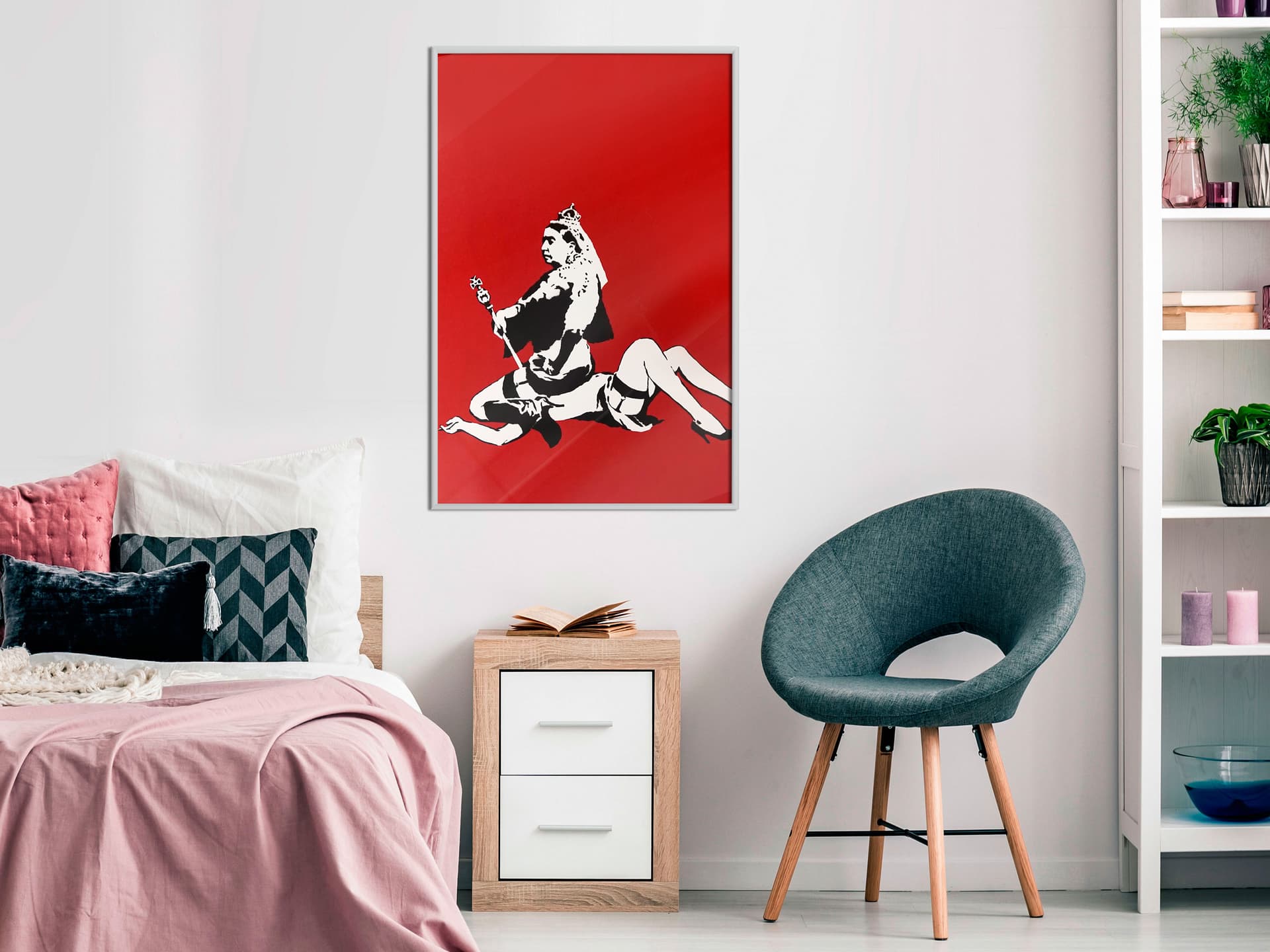 

Plakat - Banksy: Queen Victoria (rozmiar 20x30, wykończenie Rama biała)
