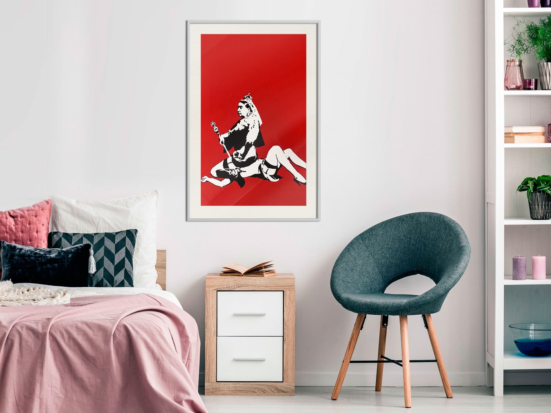 

Plakat - Banksy: Queen Victoria (rozmiar 40x60, wykończenie Rama biała z passe-partout)