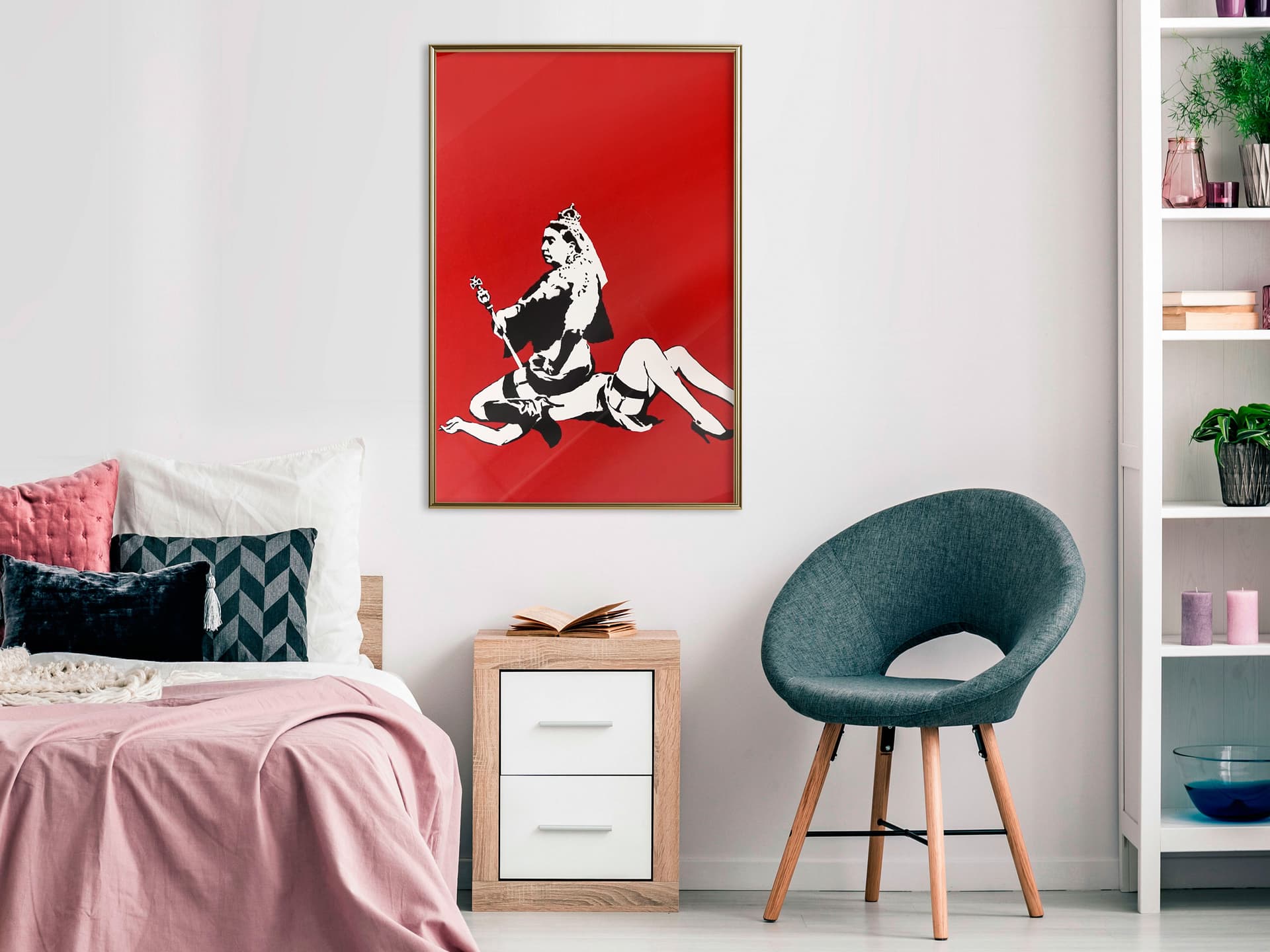 

Plakat - Banksy: Queen Victoria (rozmiar 20x30, wykończenie Rama złota)