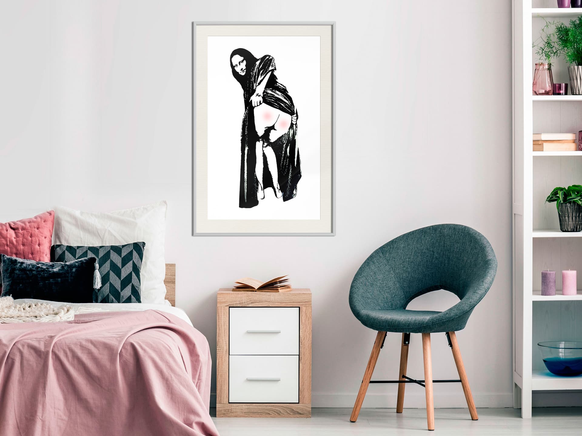 

Plakat - Moona Lisa (rozmiar 30x45, wykończenie Rama biała z passe-partout)