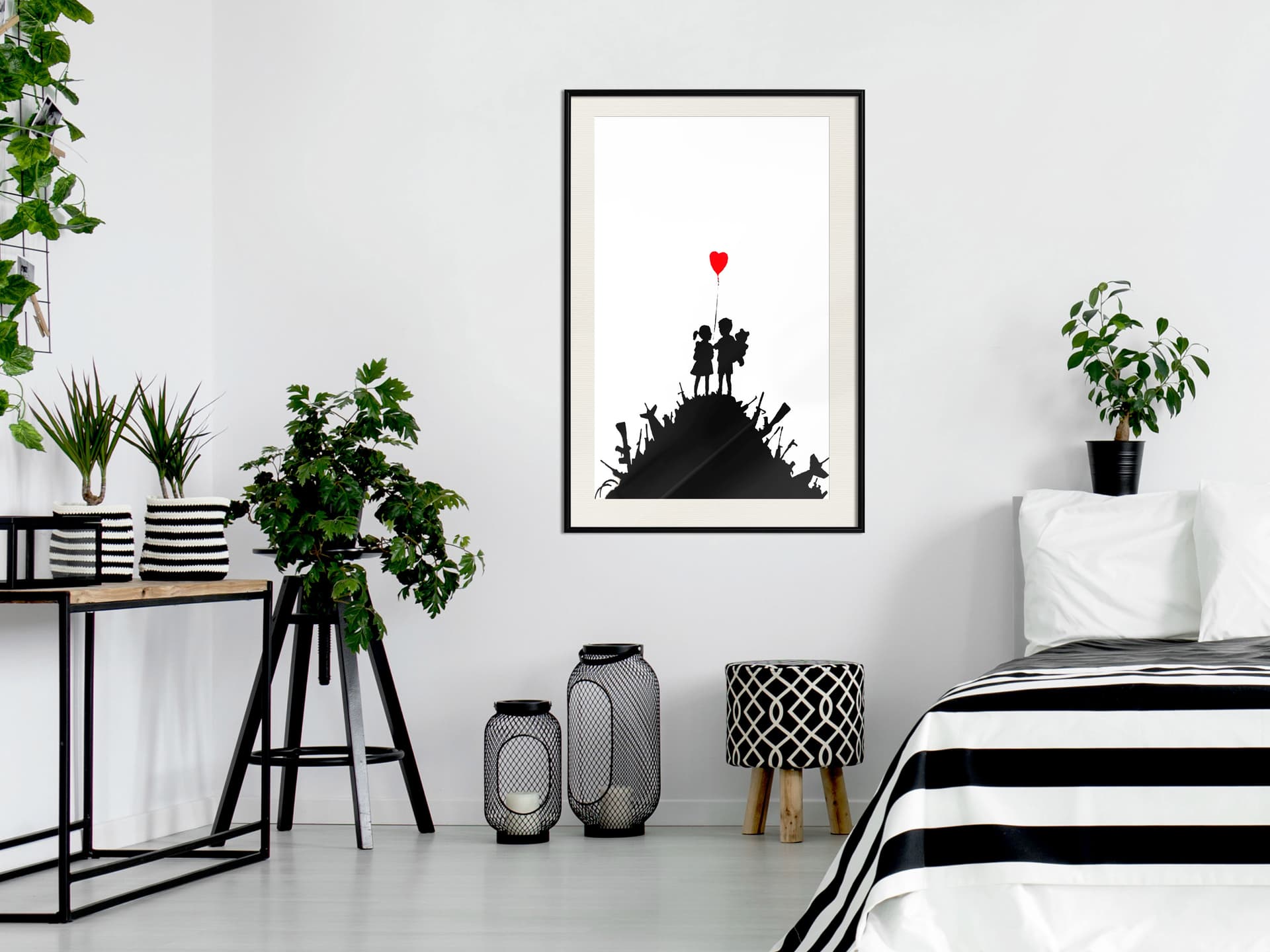 

Plakat - Banksy: Kids on Guns (rozmiar 30x45, wykończenie Rama czarna z passe-partout)