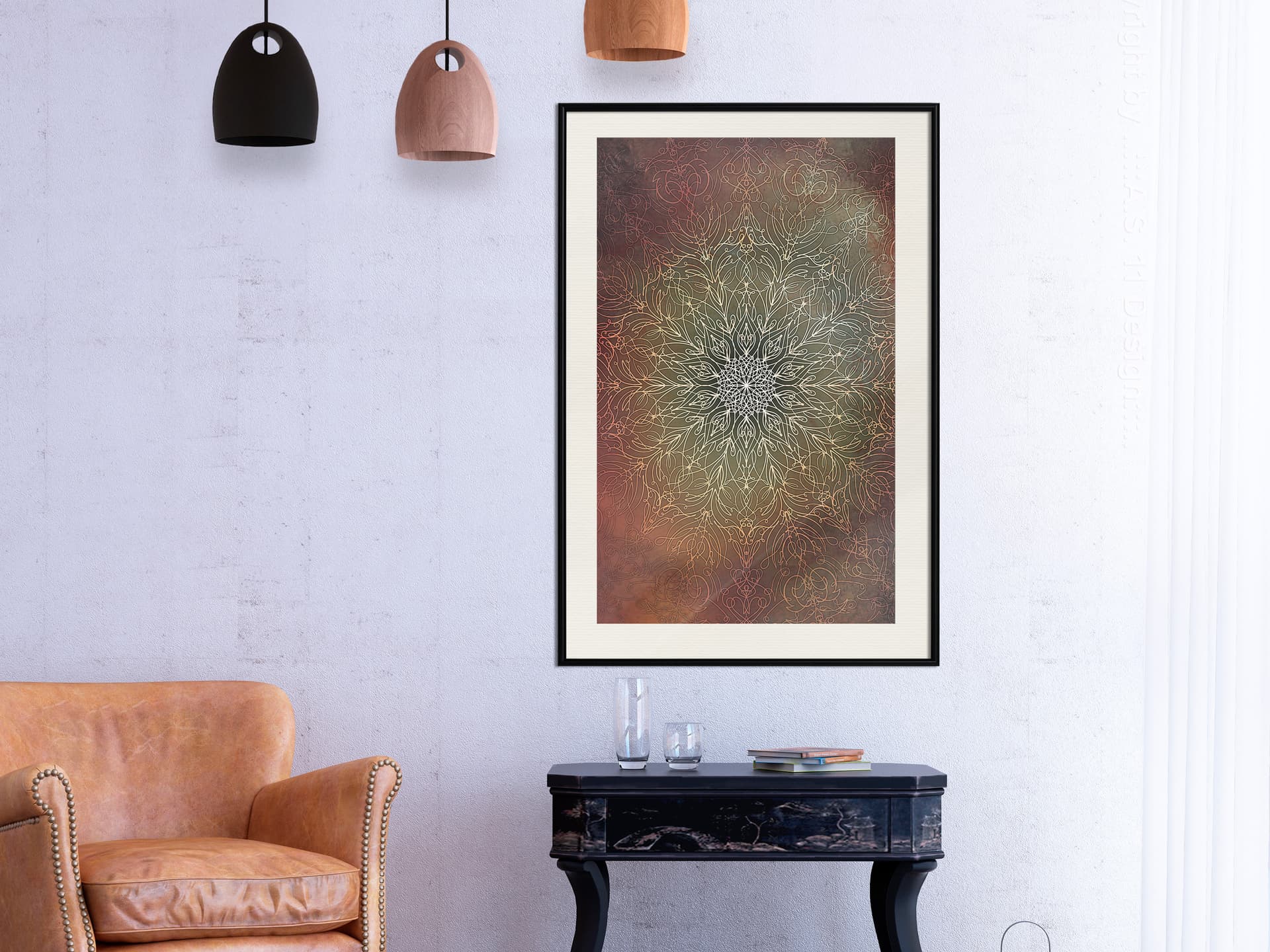 

Plakat - Przygaszona harmonia (rozmiar 30x45, wykończenie Rama czarna z passe-partout)