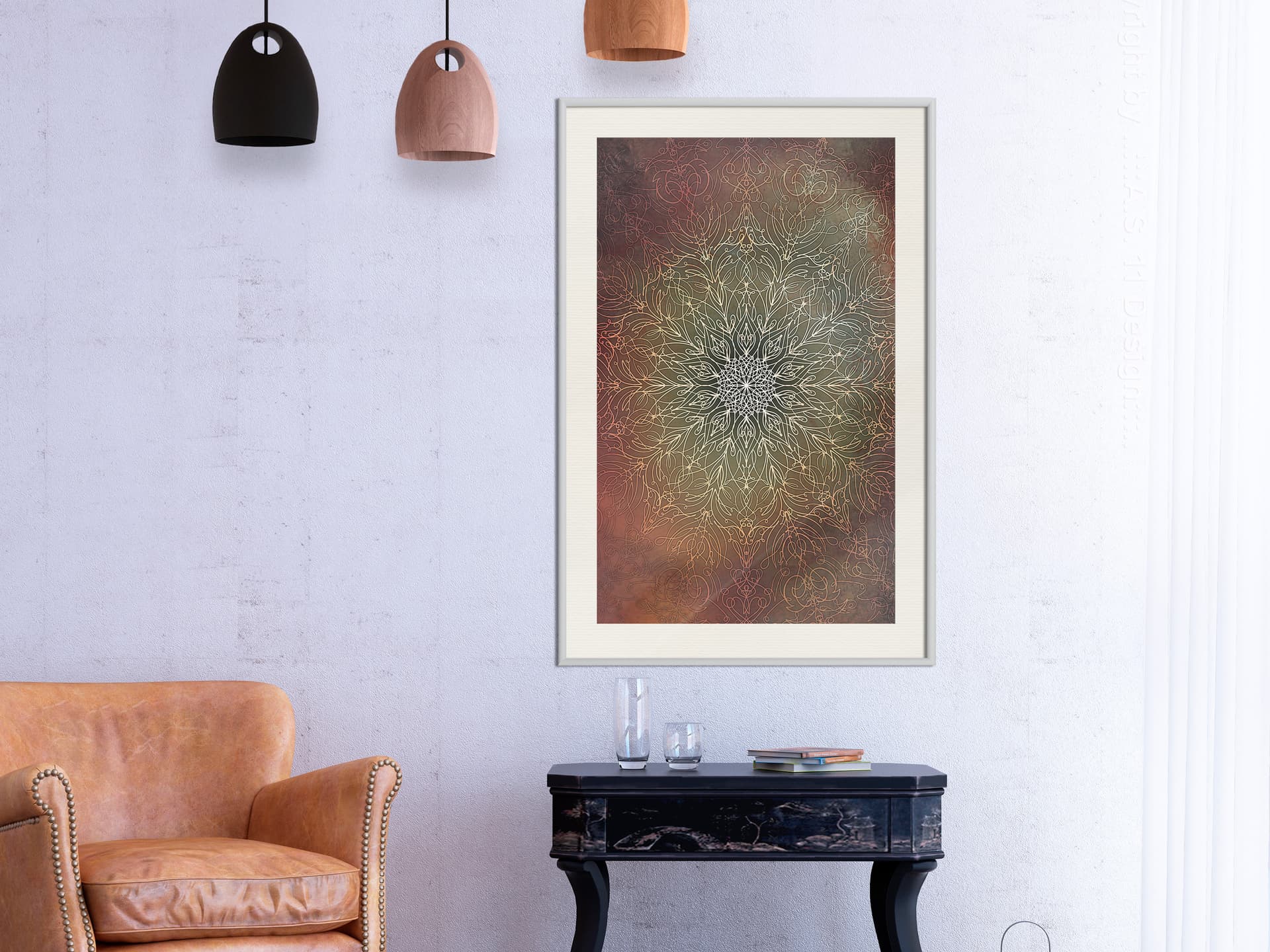 

Plakat - Przygaszona harmonia (rozmiar 20x30, wykończenie Rama biała z passe-partout)
