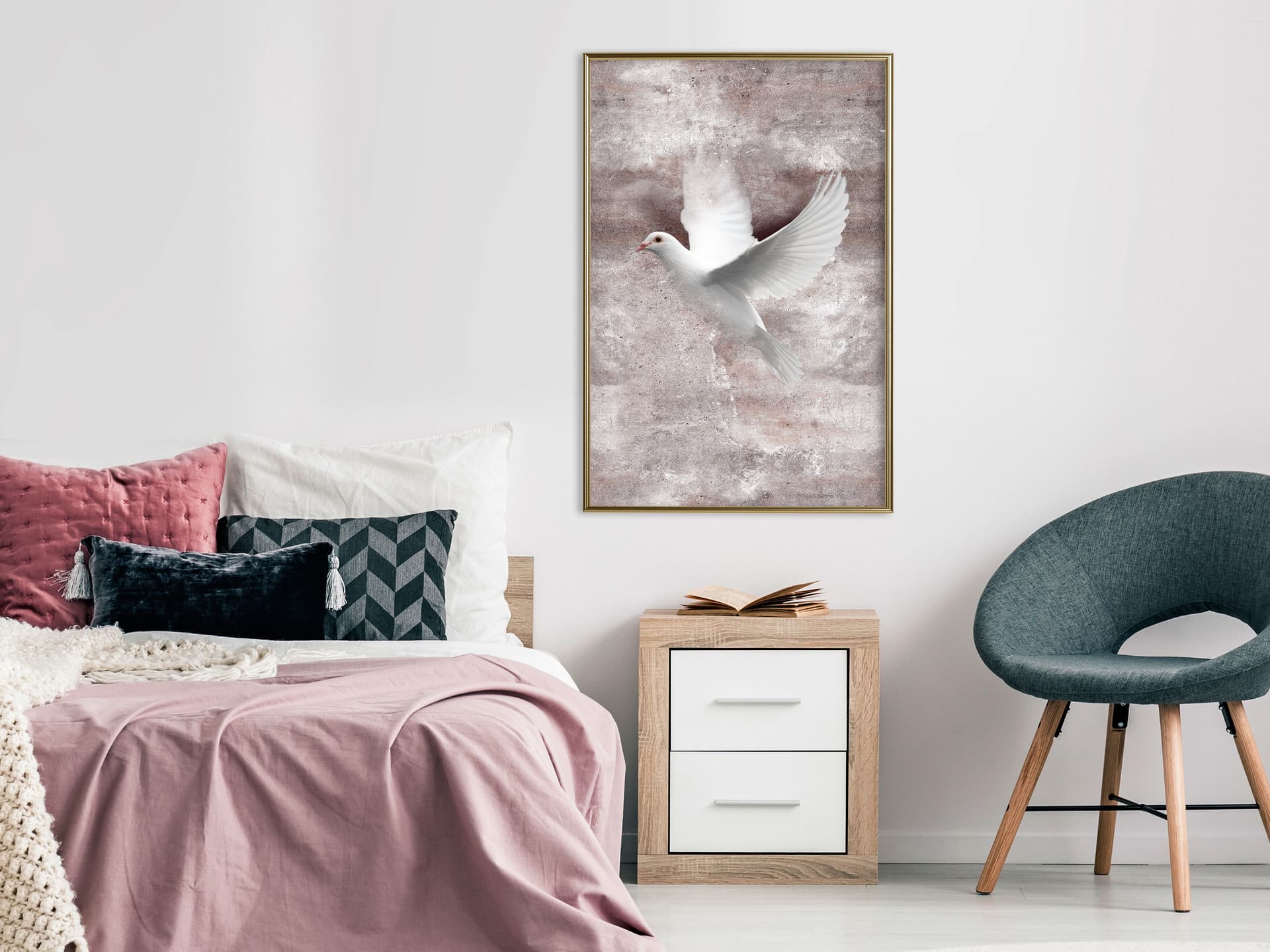 

Plakat - Białe marzenia (rozmiar 20x30, wykończenie Rama złota)