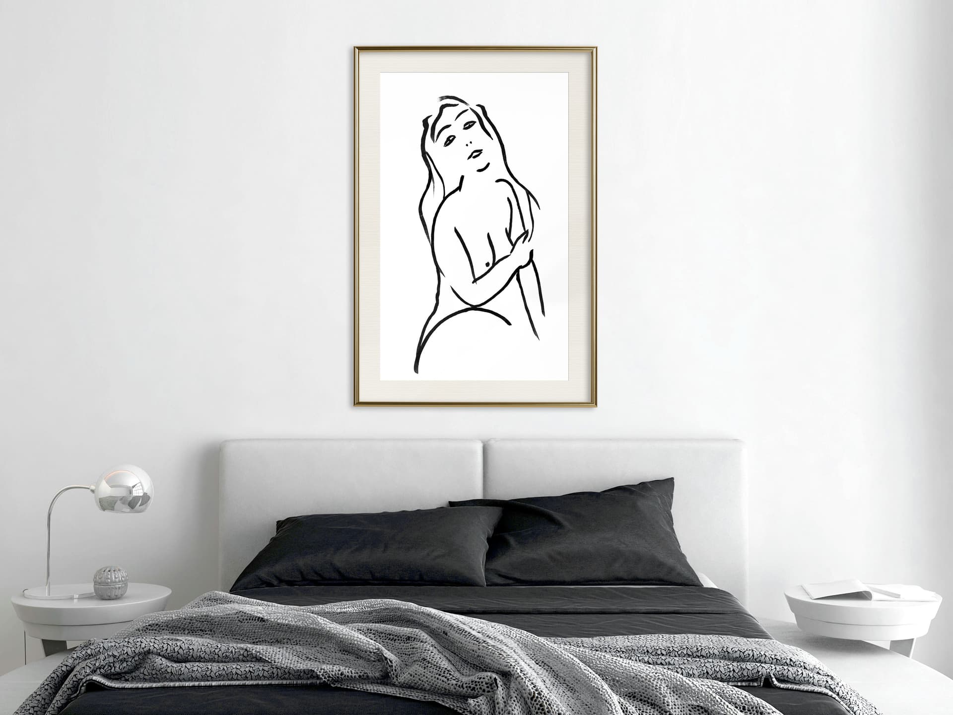 

Plakat - Kształt kobiety (rozmiar 20x30, wykończenie Rama złota z passe-partout)