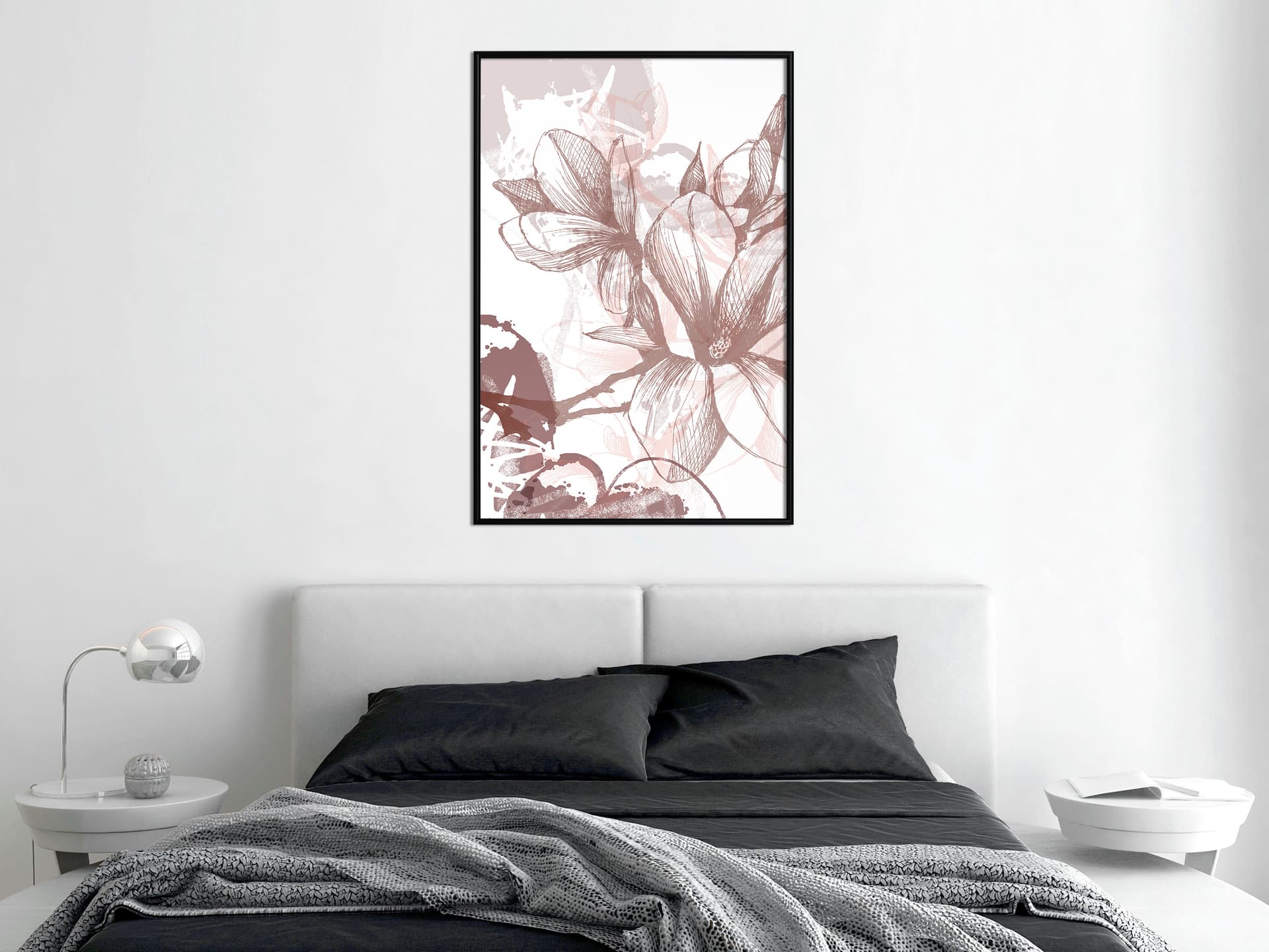 

Plakat - Narysowany kwiat (rozmiar 30x45, wykończenie Rama czarna)