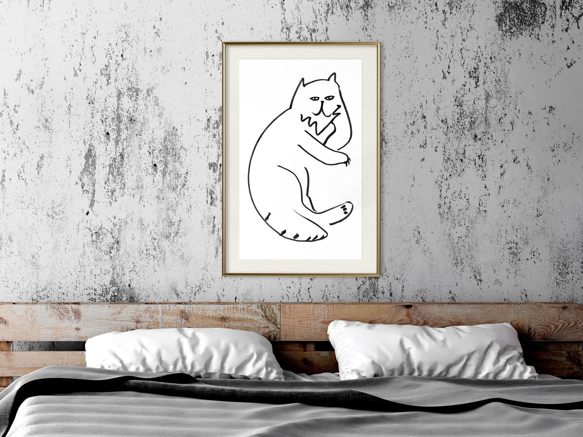 

Plakat - Puszysty odpoczynek (rozmiar 40x60, wykończenie Rama złota z passe-partout)