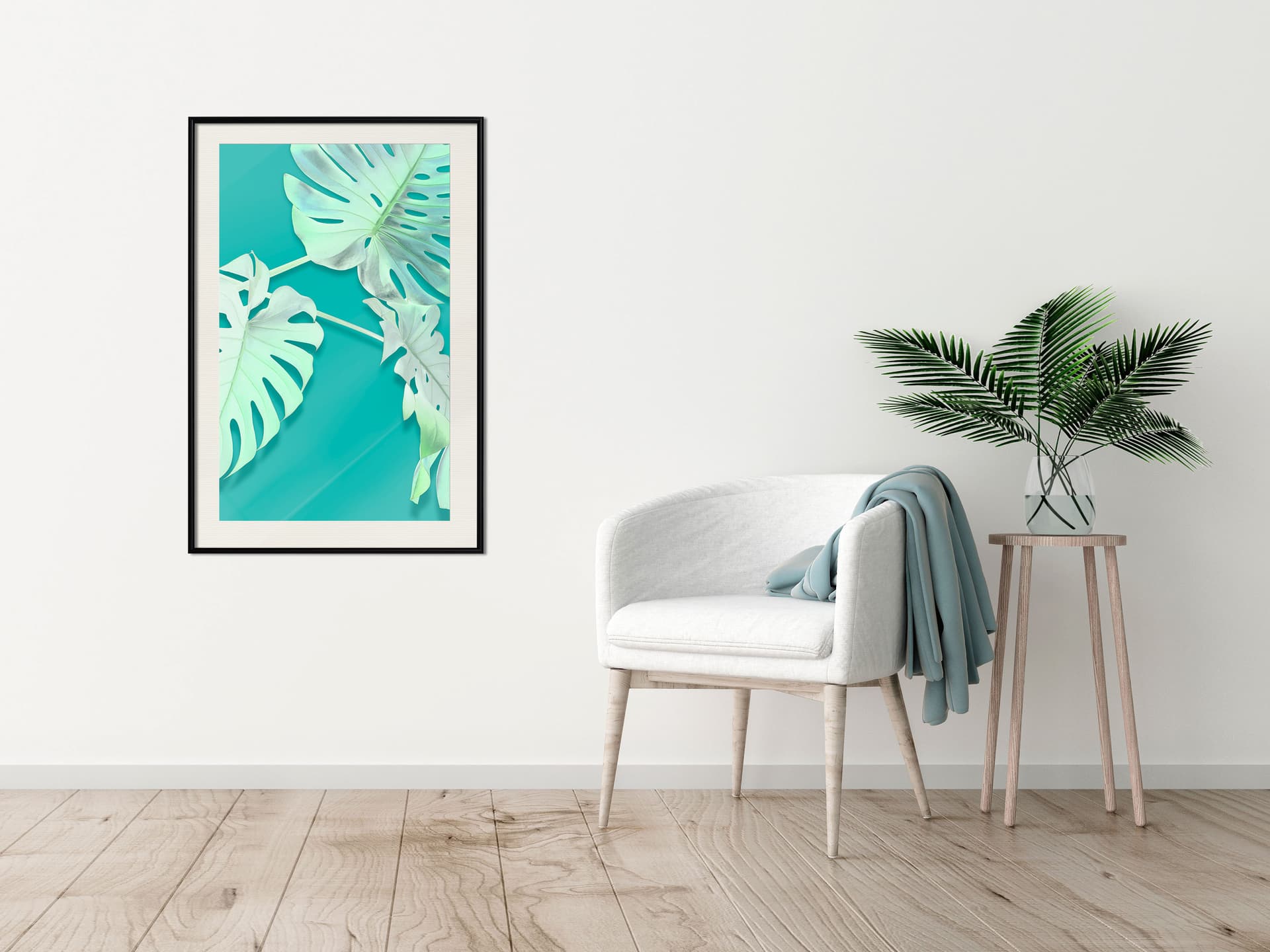 

Plakat - Morska monstera (rozmiar 30x45, wykończenie Rama czarna z passe-partout)