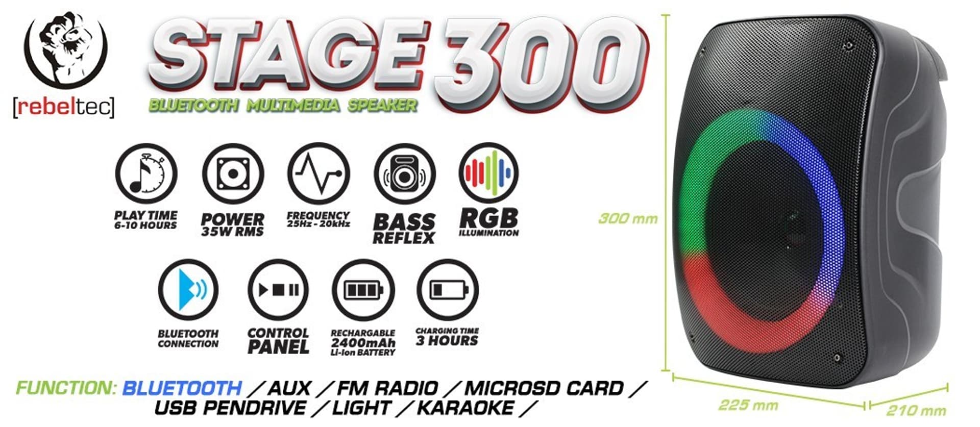 

Głośnik Bluetooth STAGE 300