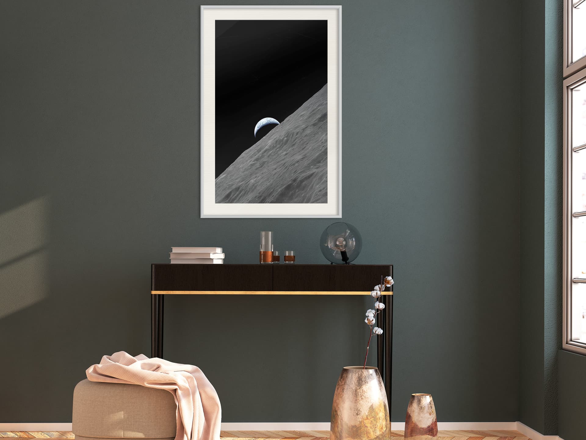 

Plakat - Planeta w cieniu (rozmiar 40x60, wykończenie Rama biała z passe-partout)