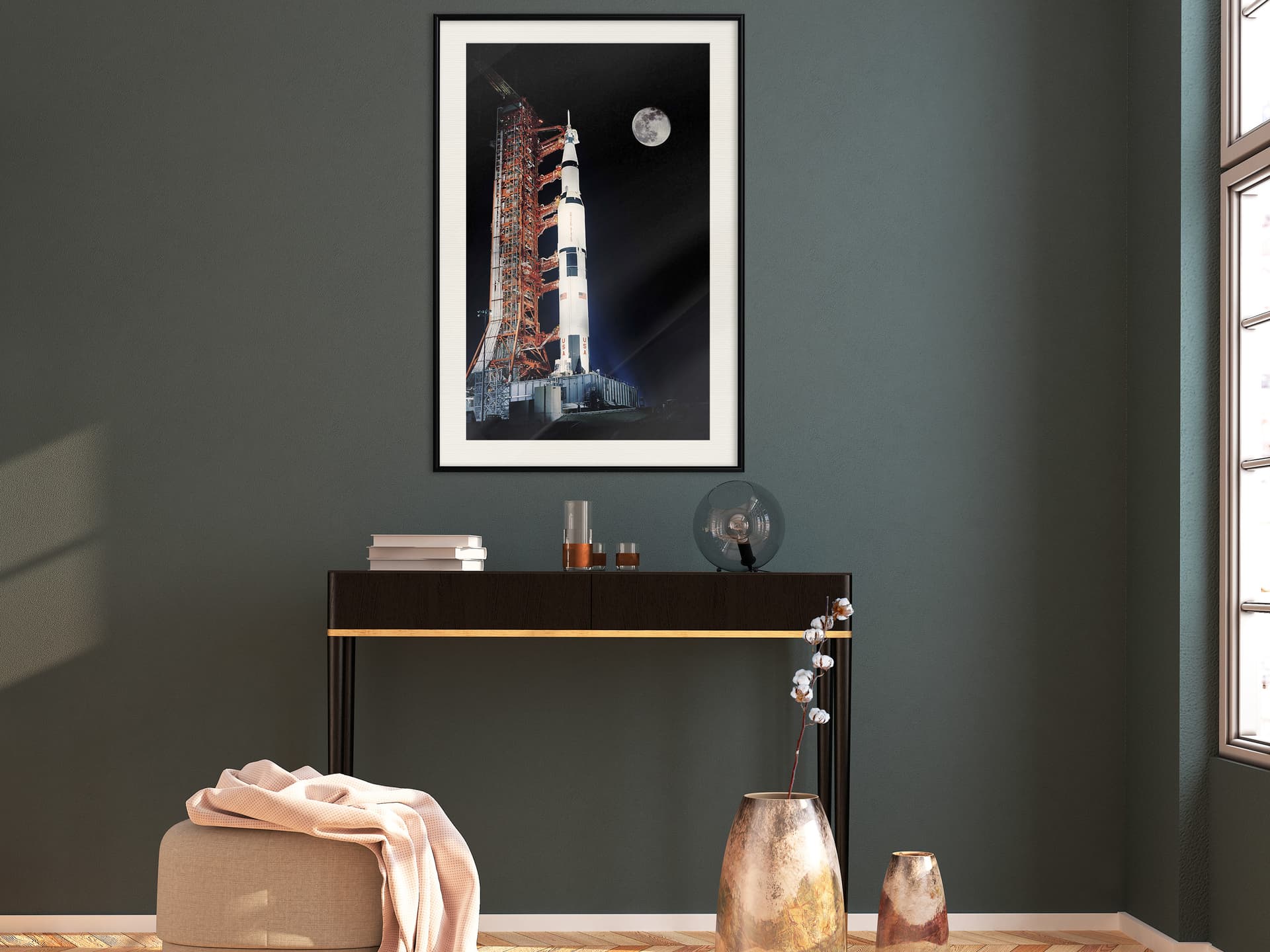

Plakat - Kosmodrom (rozmiar 20x30, wykończenie Rama czarna z passe-partout)