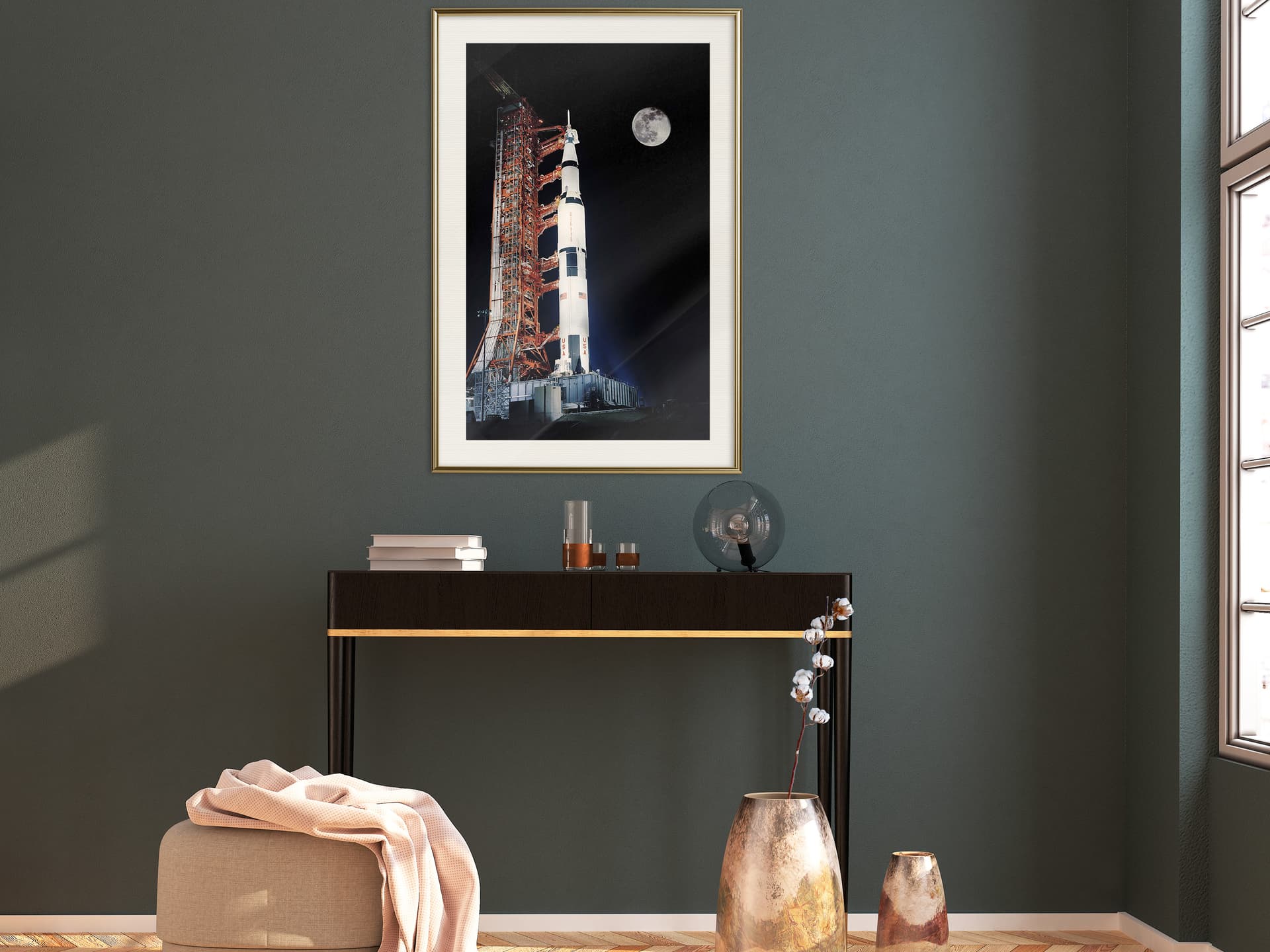 

Plakat - Kosmodrom (rozmiar 40x60, wykończenie Rama złota z passe-partout)
