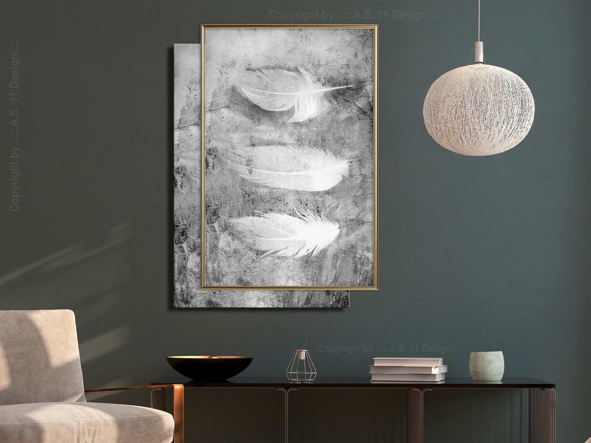 

Plakat - Delikatne pióra (rozmiar 30x45, wykończenie Rama złota)