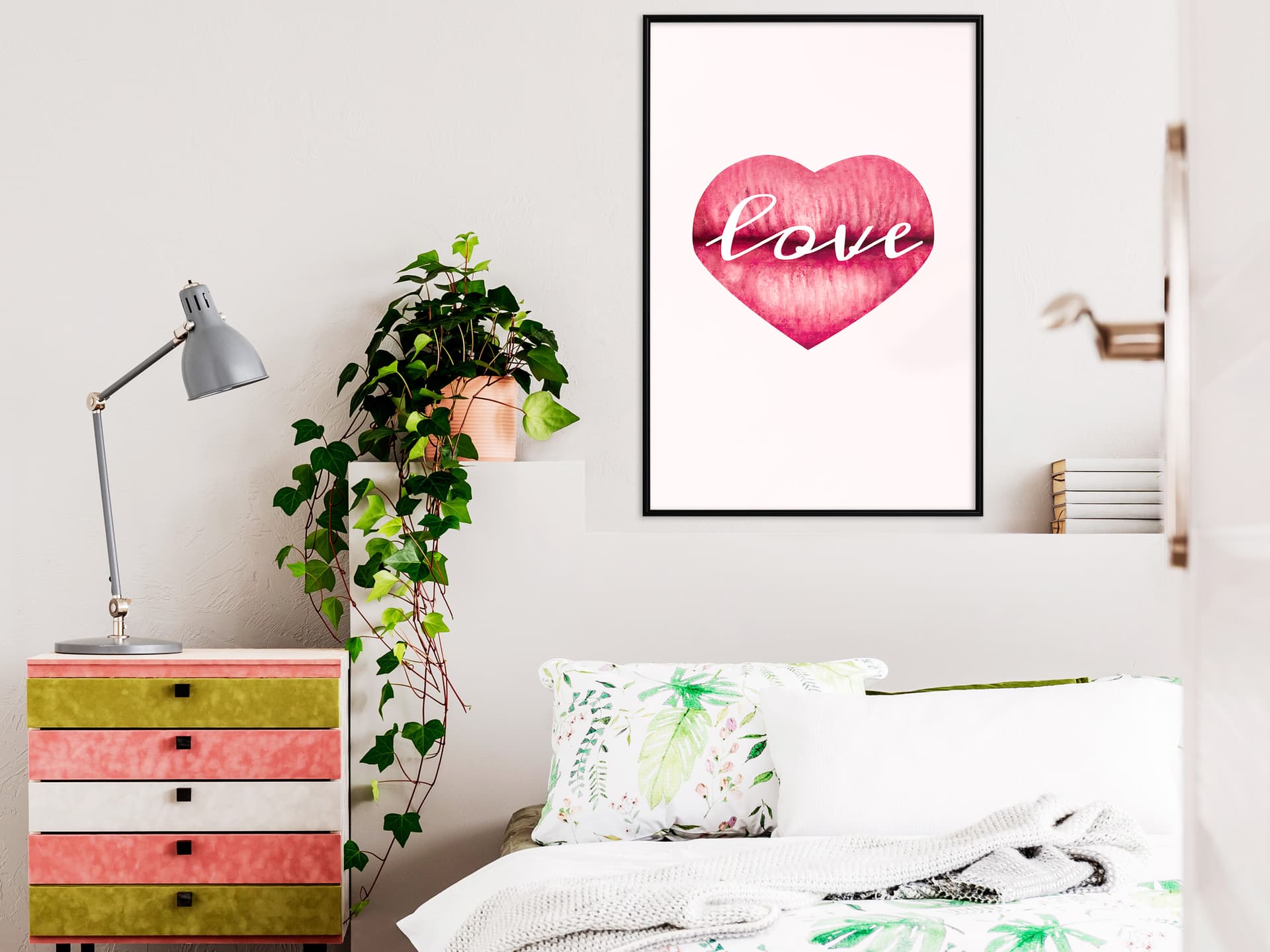 

Plakat - Pocałunek miłości (rozmiar 20x30, wykończenie Rama czarna)