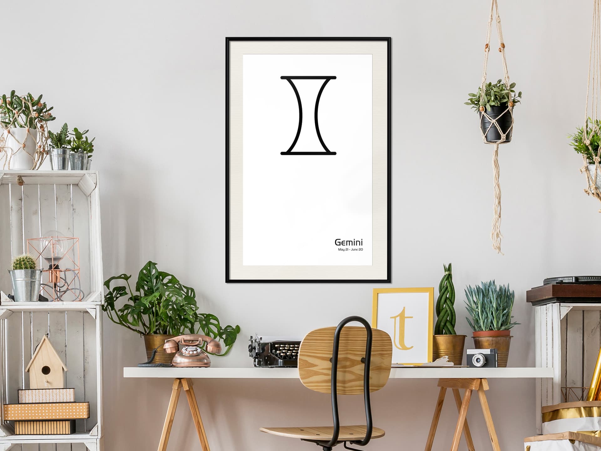 

Plakat - Zodiak: Bliźnięta II (rozmiar 30x45, wykończenie Rama czarna z passe-partout)