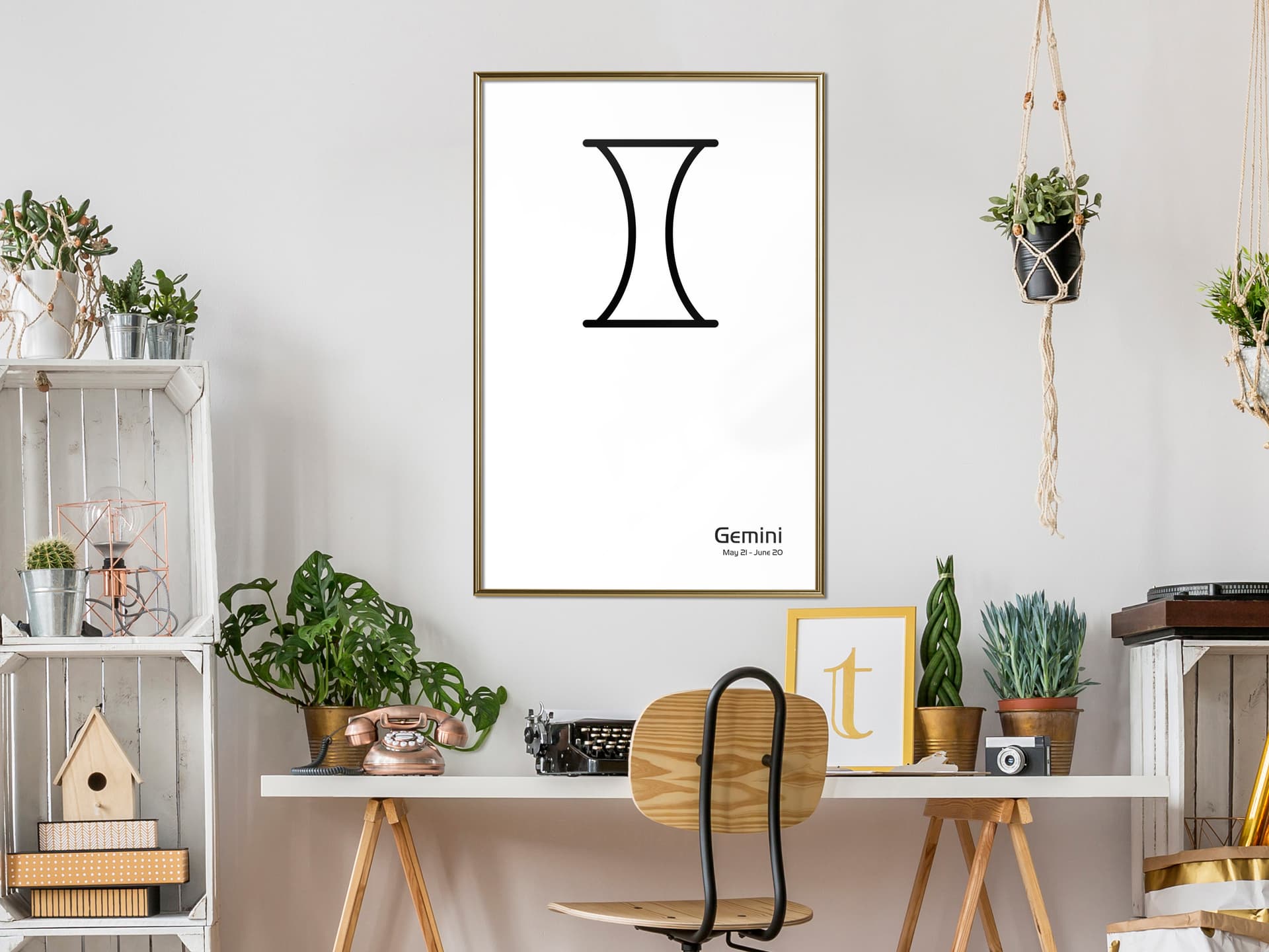 

Plakat - Zodiak: Bliźnięta II (rozmiar 20x30, wykończenie Rama złota)