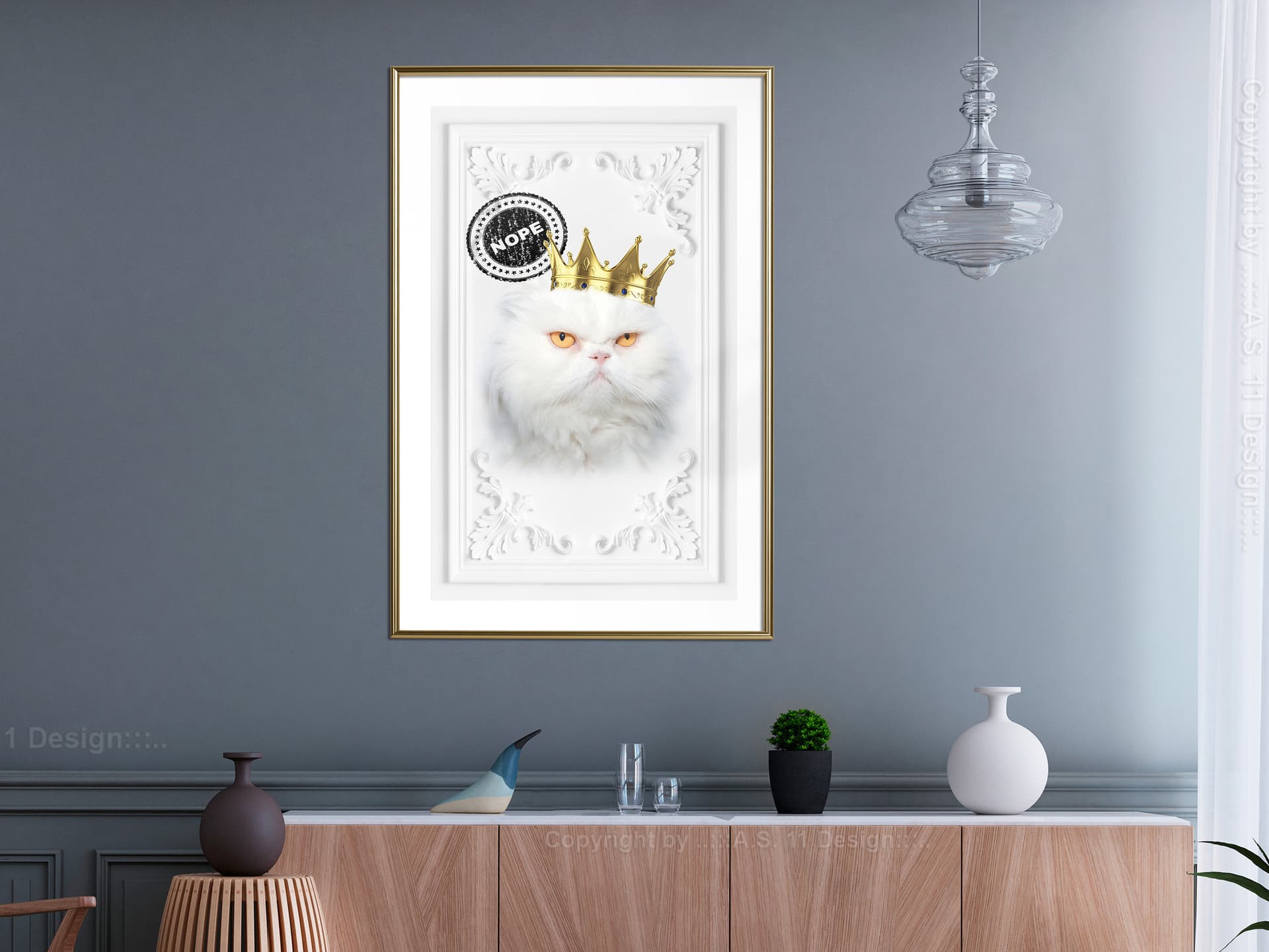 

Plakat - Kot rządzi II (rozmiar 20x30, wykończenie Rama złota)