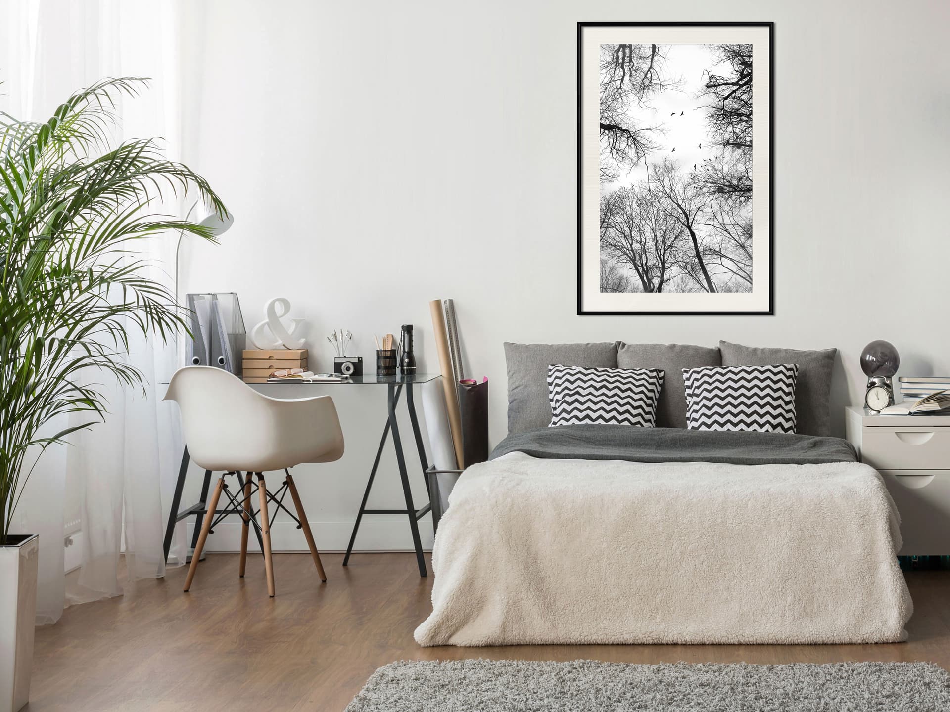 

Plakat - Korony drzew (rozmiar 20x30, wykończenie Rama czarna z passe-partout)