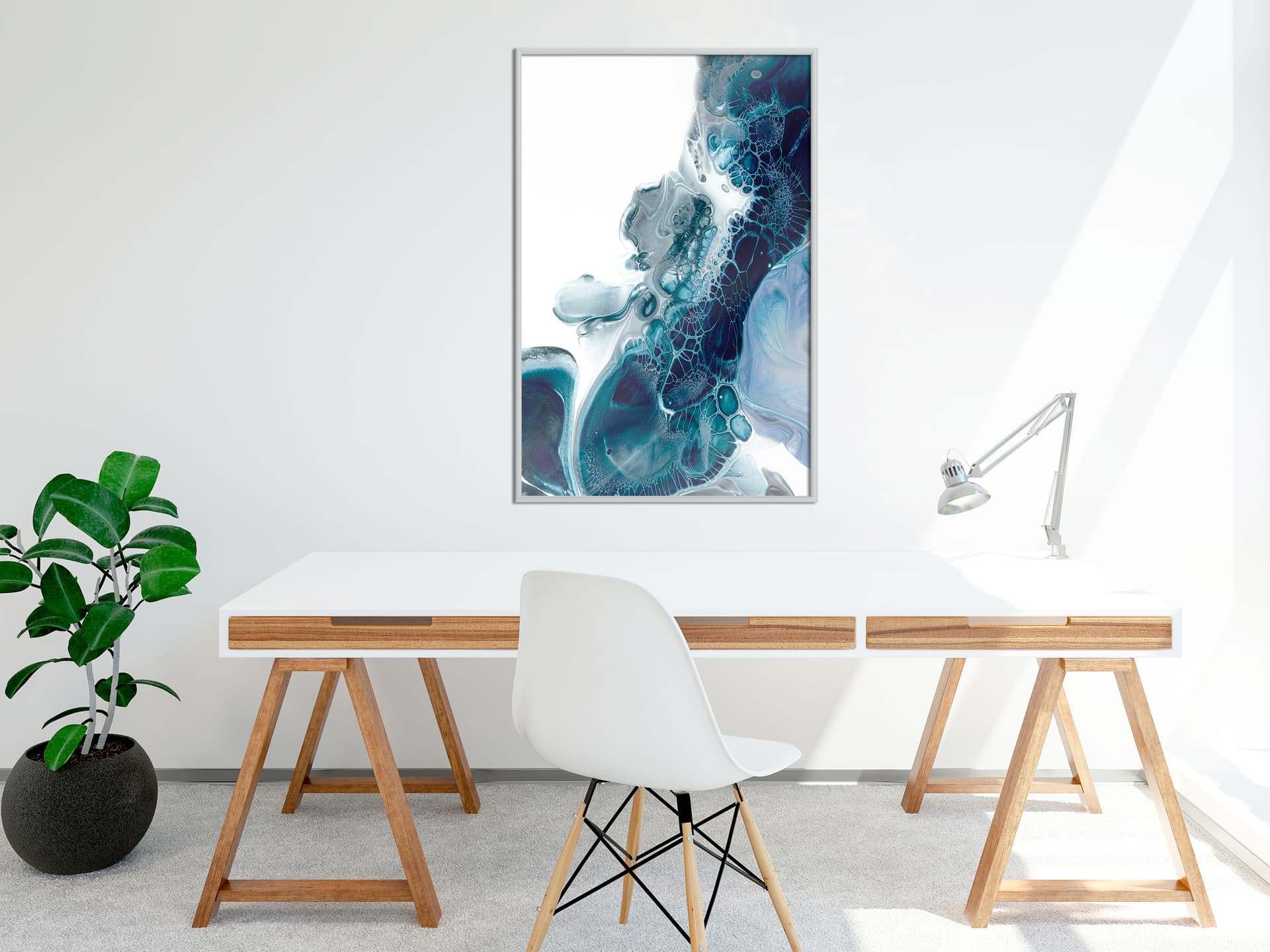 

Plakat - Acrylic Pouring I (rozmiar 20x30, wykończenie Rama biała)