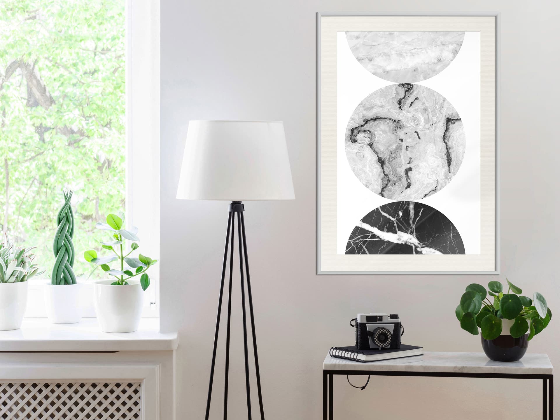 

Plakat - Trzy odcienie marmuru (rozmiar 20x30, wykończenie Rama biała z passe-partout)