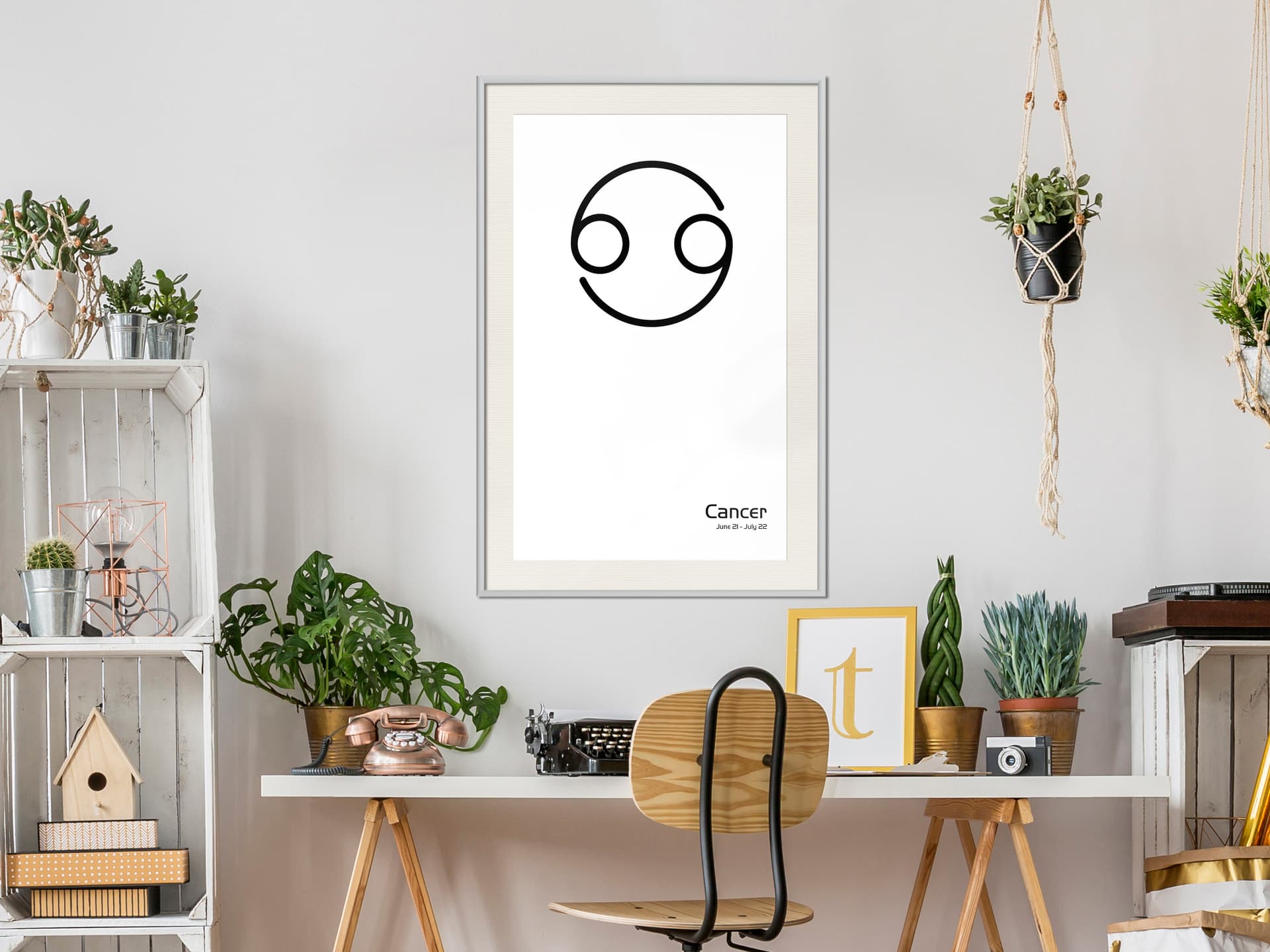 

Plakat - Zodiak: Rak II (rozmiar 30x45, wykończenie Rama biała z passe-partout)