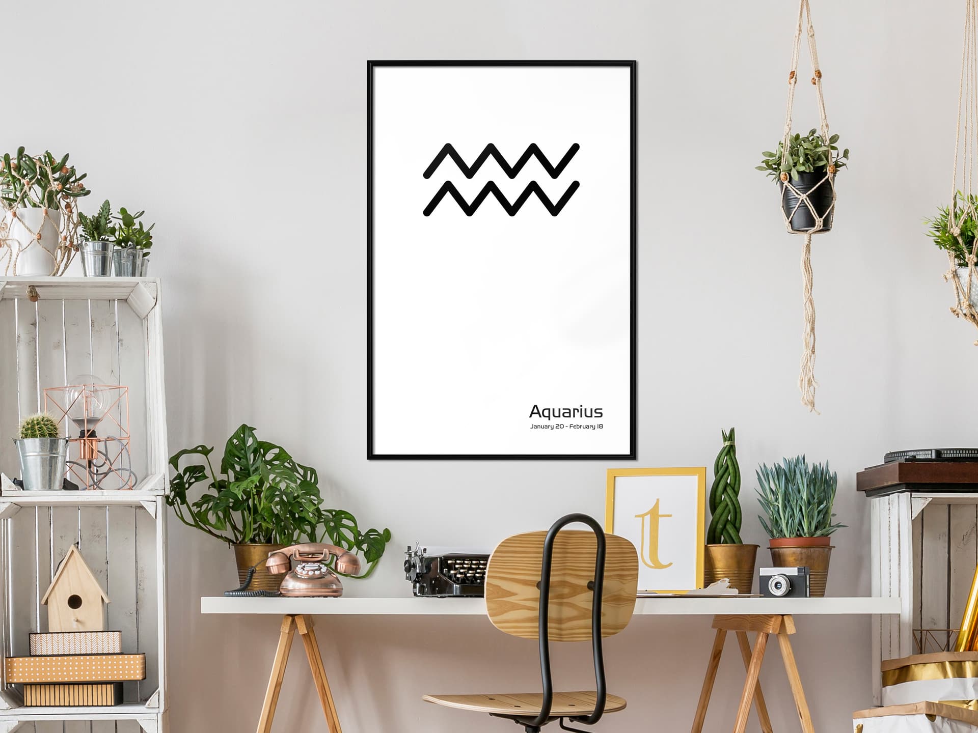 

Plakat - Zodiak: Wodnik II (rozmiar 40x60, wykończenie Rama czarna)
