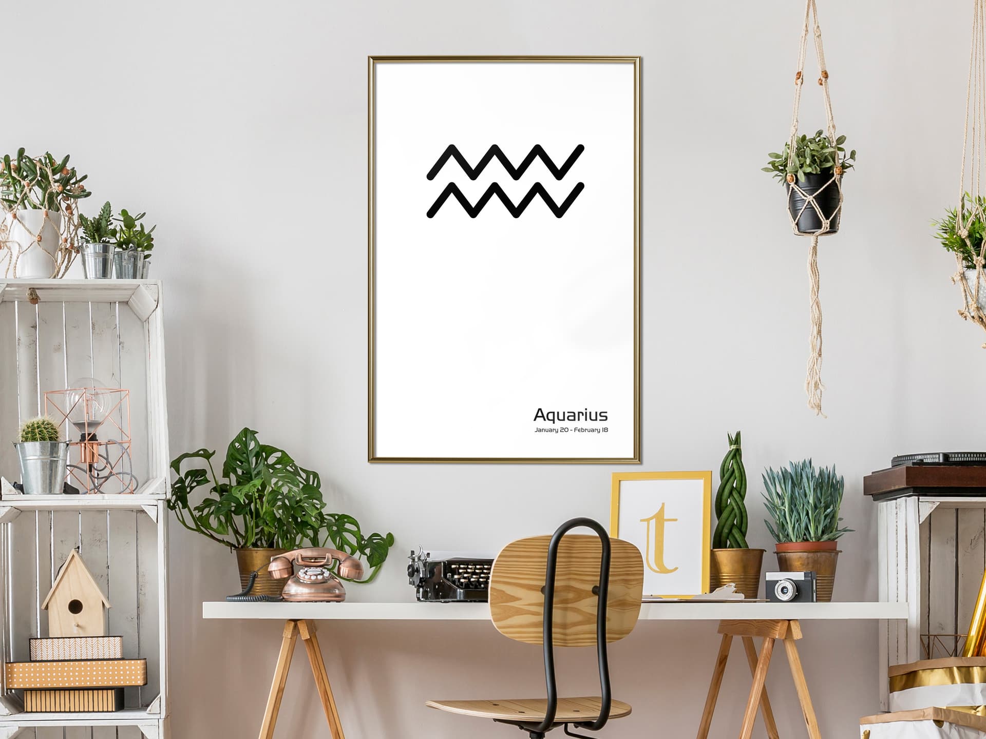 

Plakat - Zodiak: Wodnik II (rozmiar 30x45, wykończenie Rama złota)