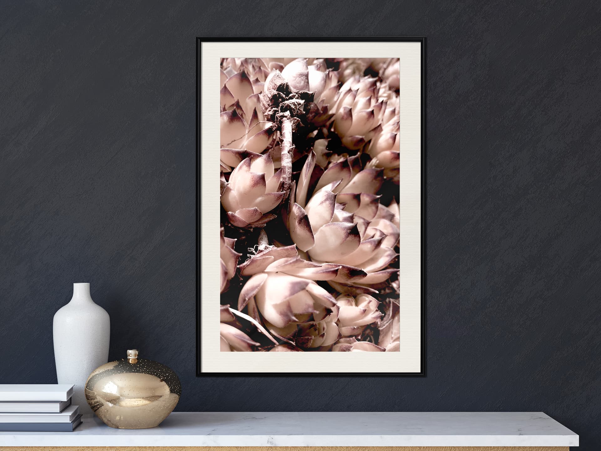 

Plakat - Jesienne kwiaty (rozmiar 20x30, wykończenie Rama czarna z passe-partout)