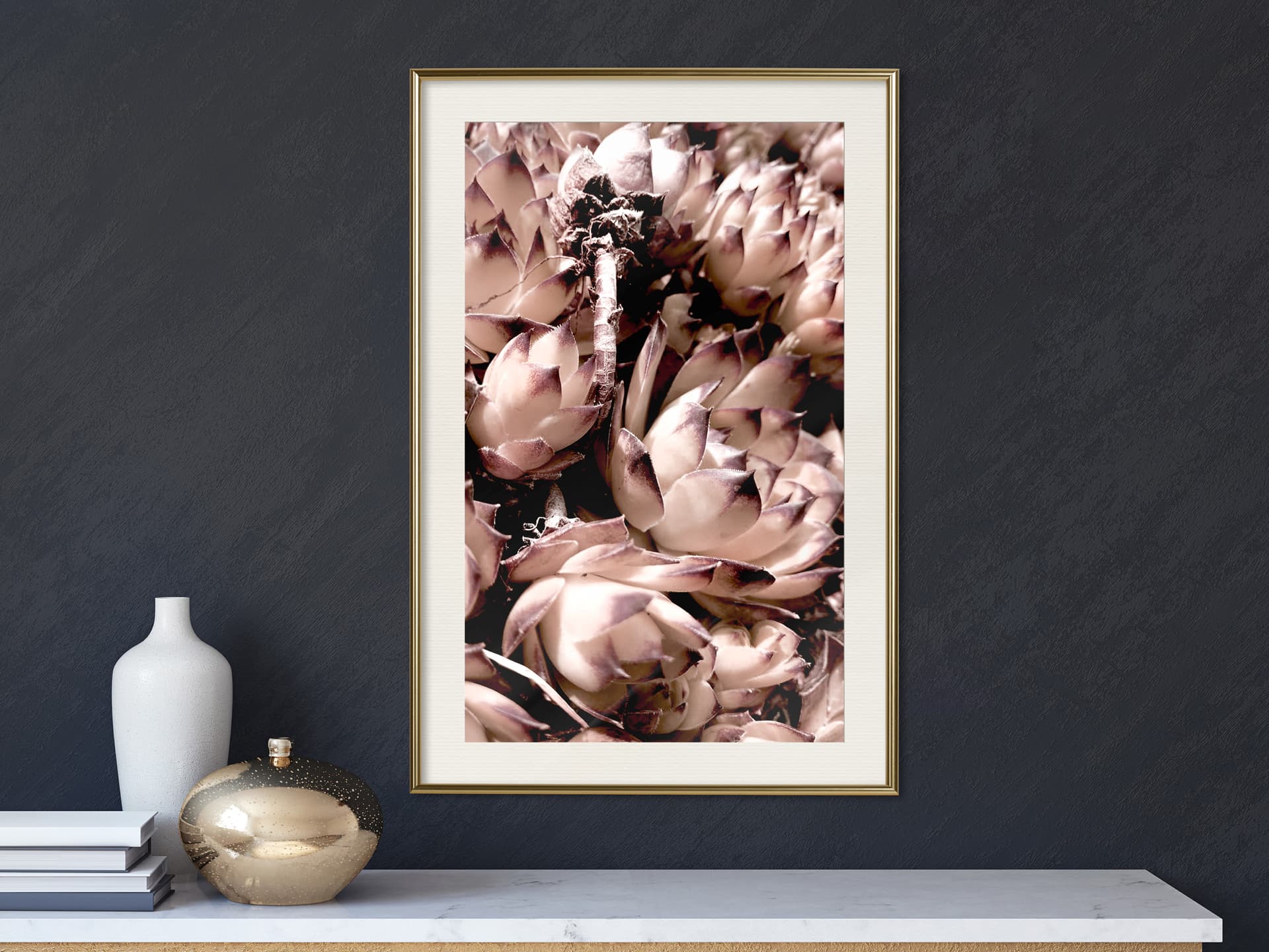 

Plakat - Jesienne kwiaty (rozmiar 30x45, wykończenie Rama złota z passe-partout)