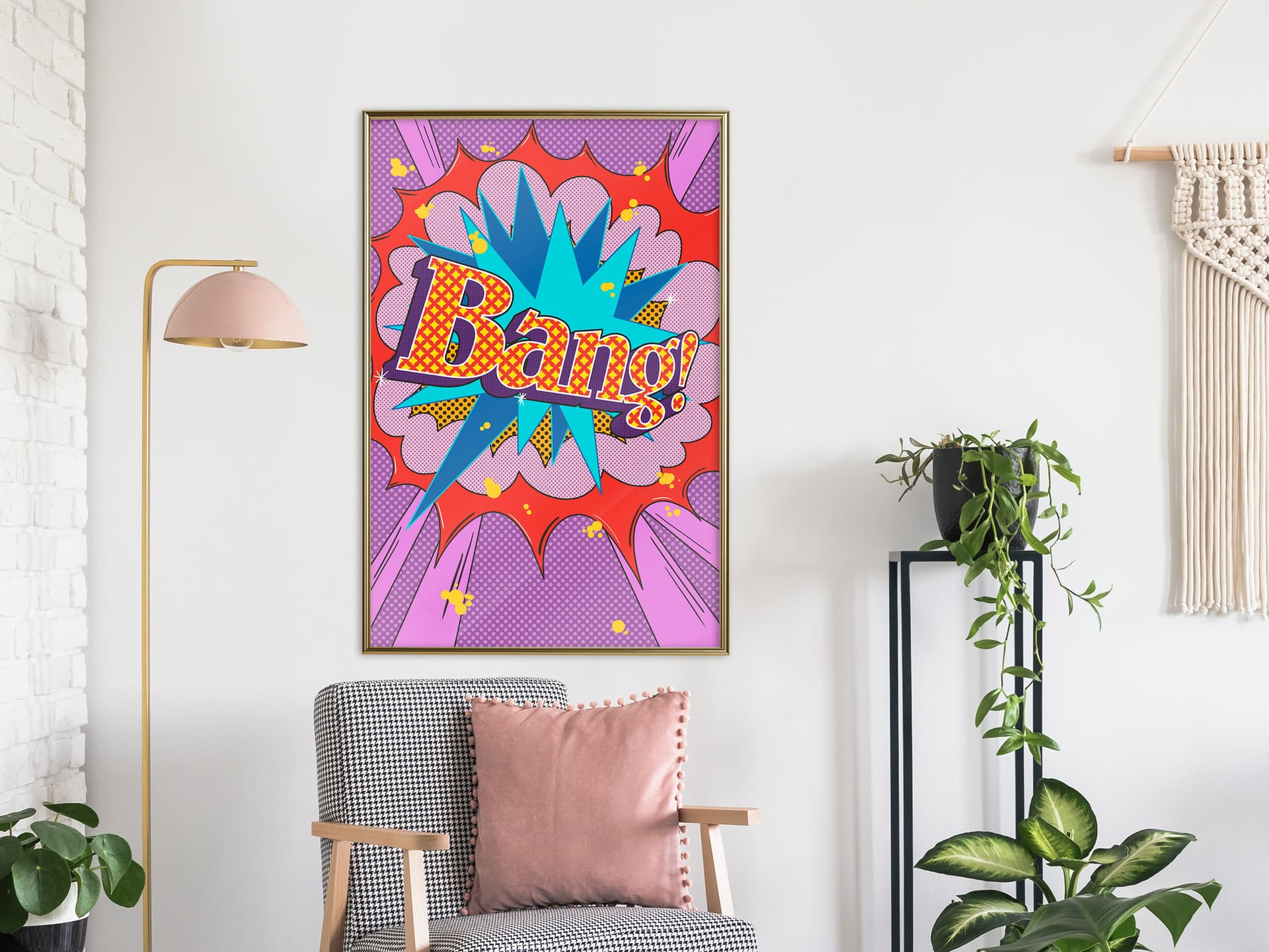 

Plakat - Bang! (rozmiar 40x60, wykończenie Rama złota)