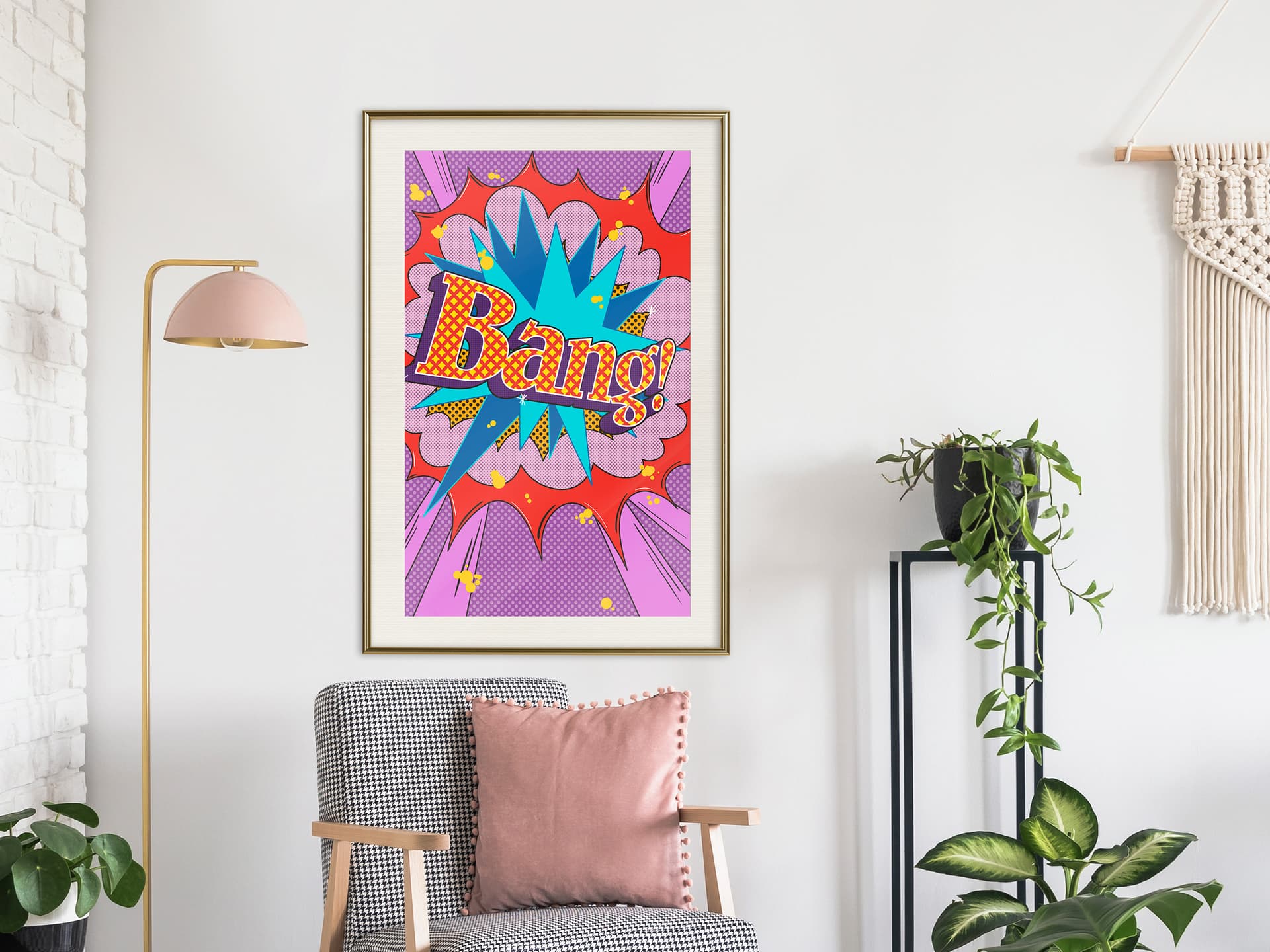 

Plakat - Bang! (rozmiar 40x60, wykończenie Rama złota z passe-partout)