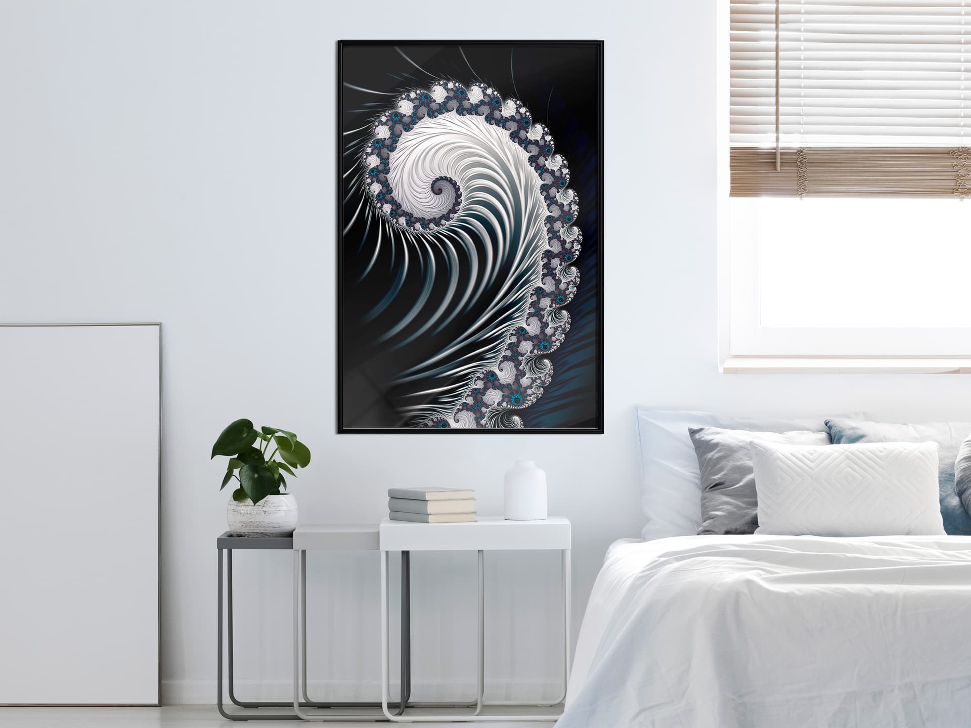 

Plakat - Fraktalna spirala (negatyw) (rozmiar 40x60, wykończenie Rama czarna)