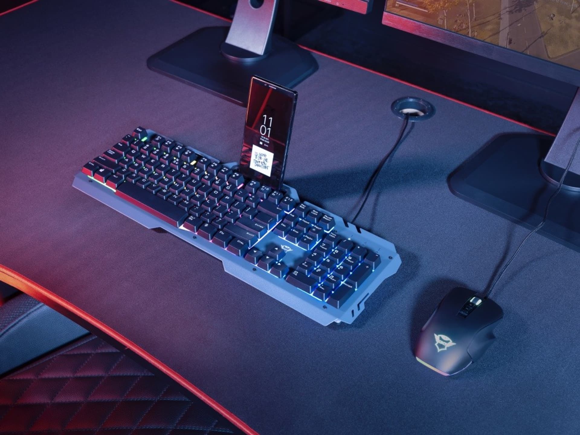 

Klawiatura TRUST GXT853 ESCA METAL KEYBOARD US