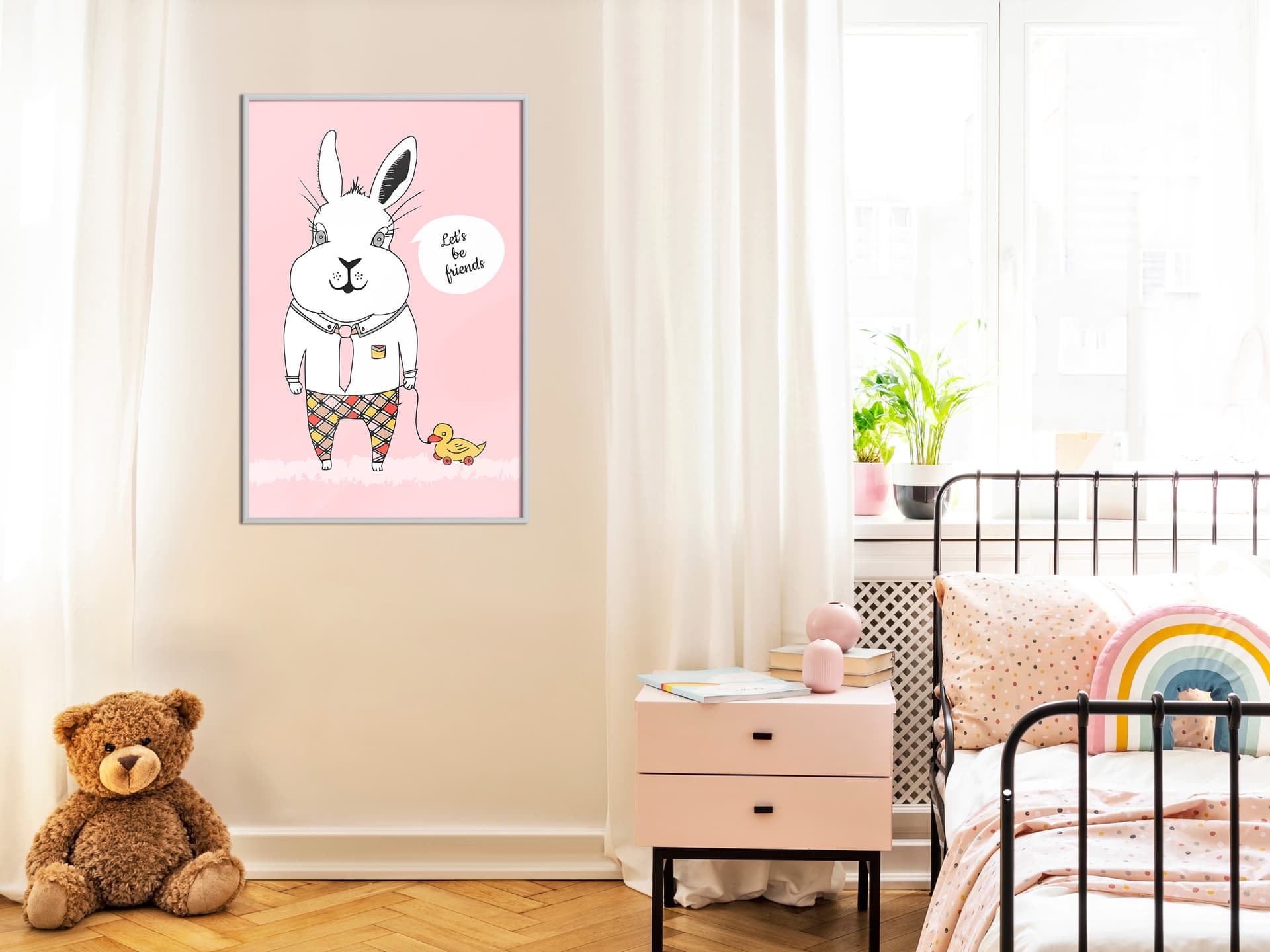 

Plakat - Przyjacielski królik (rozmiar 30x45, wykończenie Rama biała)