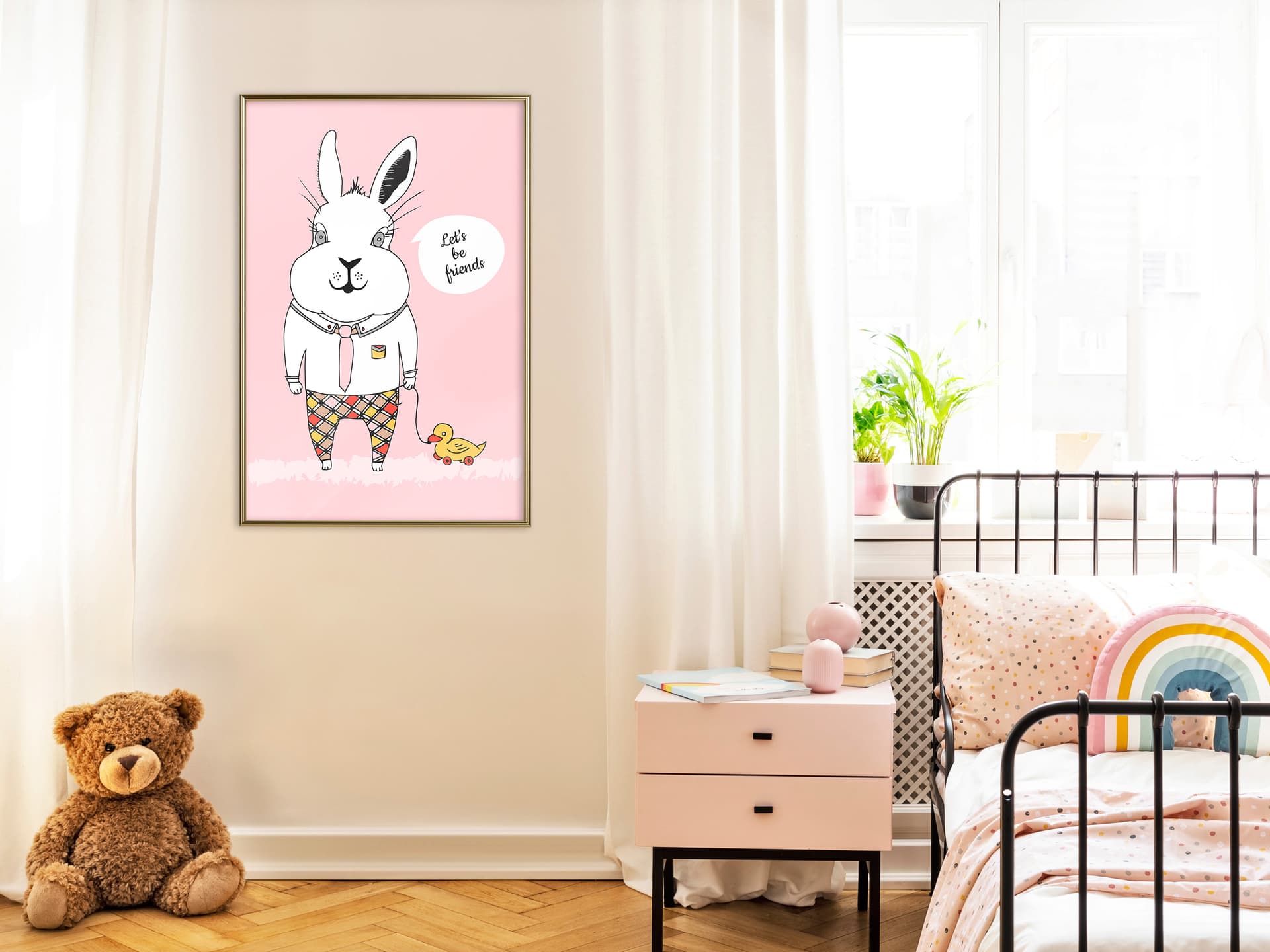 

Plakat - Przyjacielski królik (rozmiar 30x45, wykończenie Rama złota)