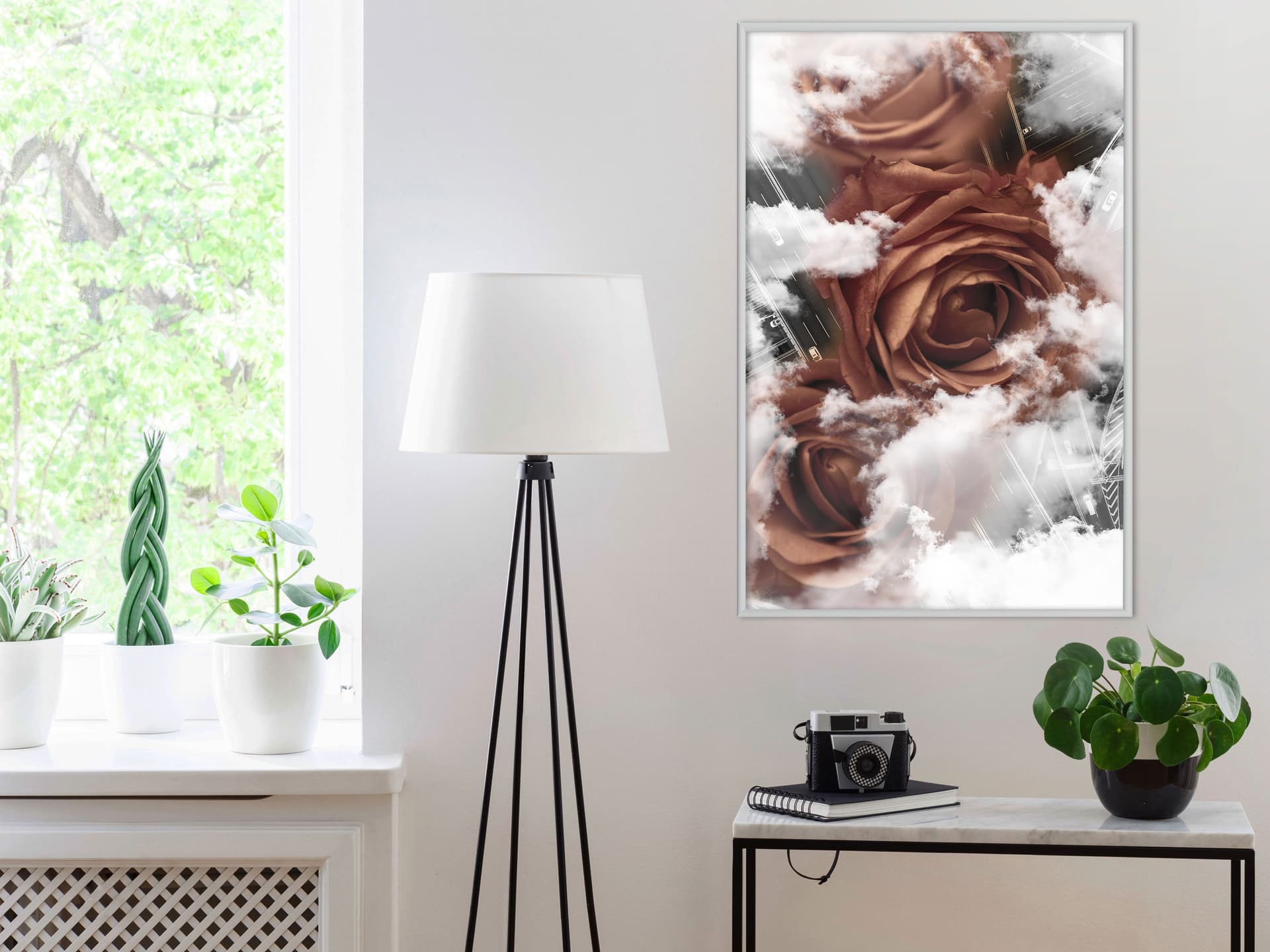 

Plakat - Niebiańskie róże (rozmiar 30x45, wykończenie Rama biała)