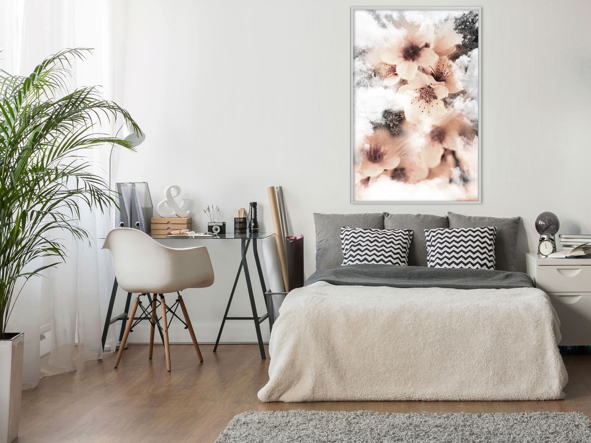 

Plakat - Niebiańskie kwiaty (rozmiar 30x45, wykończenie Rama biała)