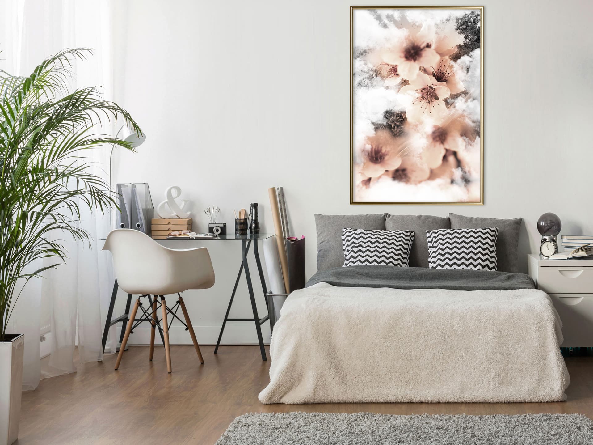 

Plakat - Niebiańskie kwiaty (rozmiar 40x60, wykończenie Rama złota)