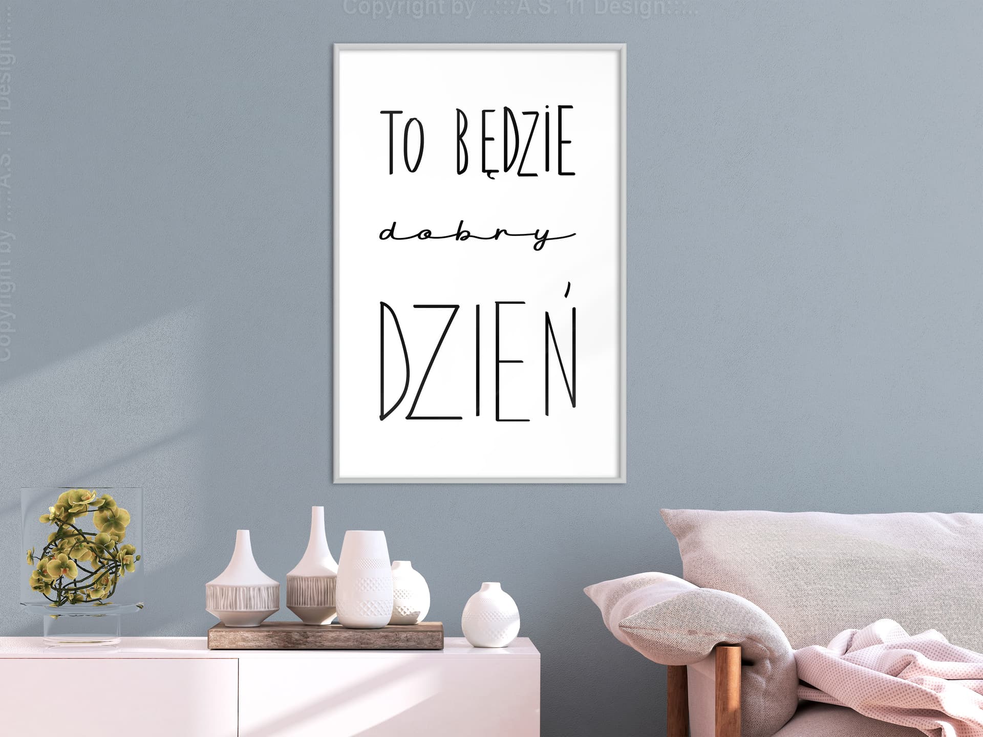 

Plakat - Dobry dzień (rozmiar 40x60, wykończenie Rama biała)