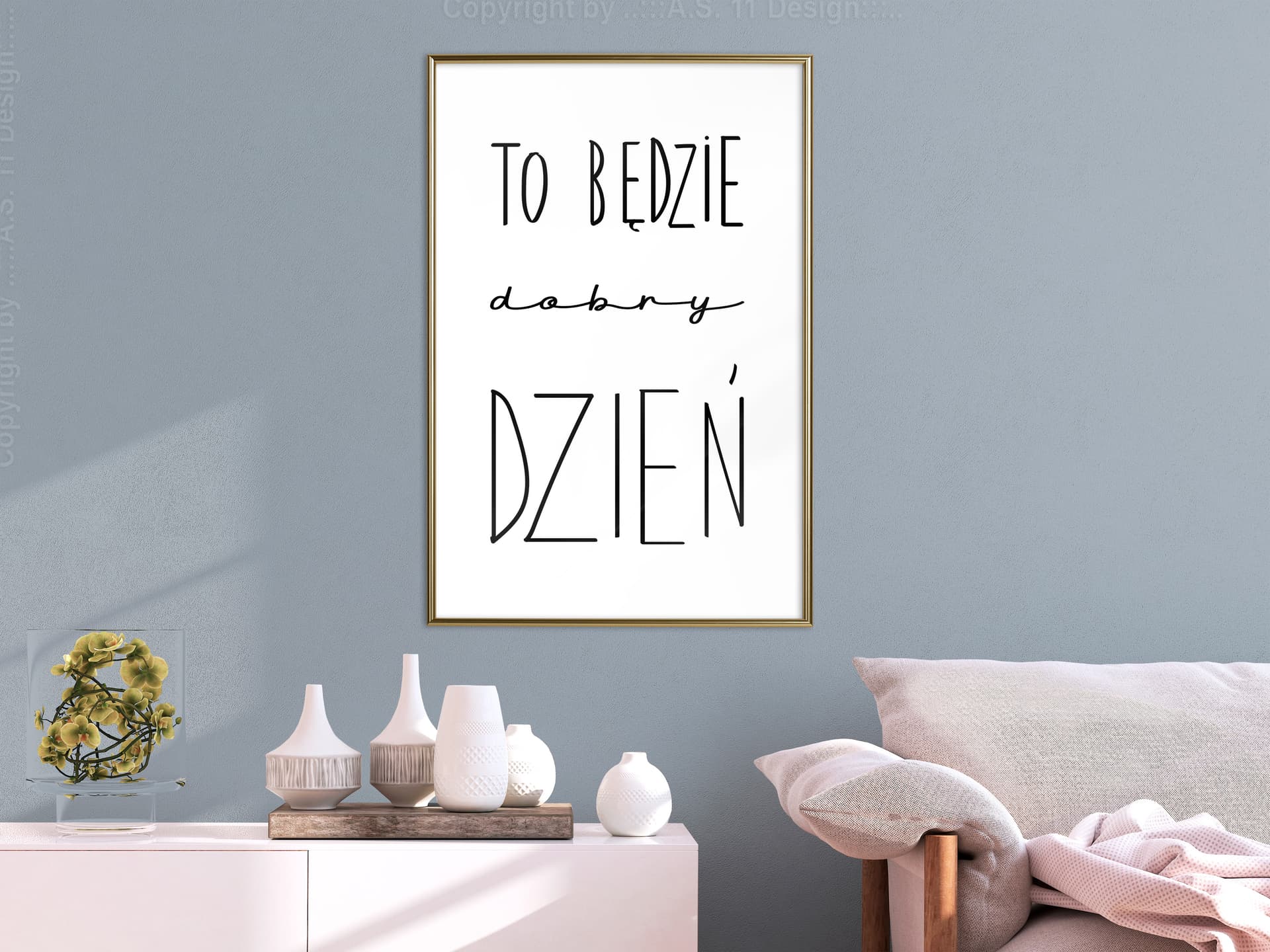 

Plakat - Dobry dzień (rozmiar 20x30, wykończenie Rama złota)