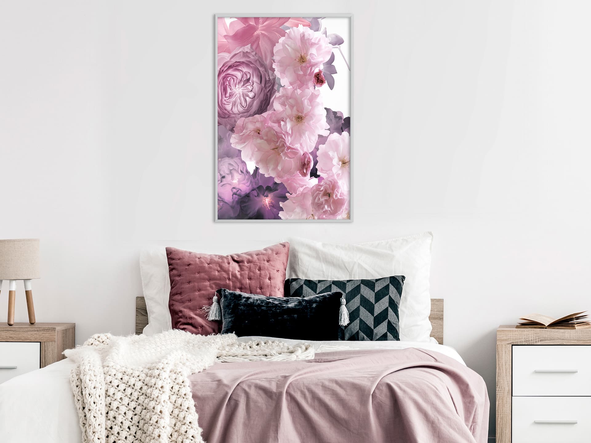 

Plakat - Różowy bukiet (rozmiar 30x45, wykończenie Rama biała)