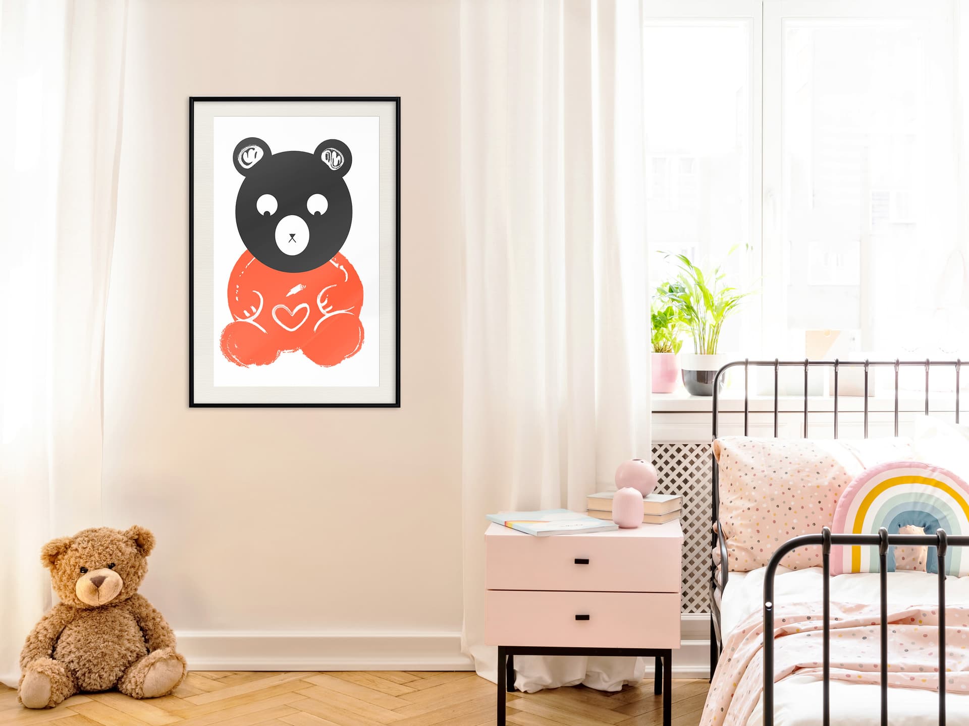 

Plakat - Zakochana maskotka (rozmiar 20x30, wykończenie Rama czarna z passe-partout)