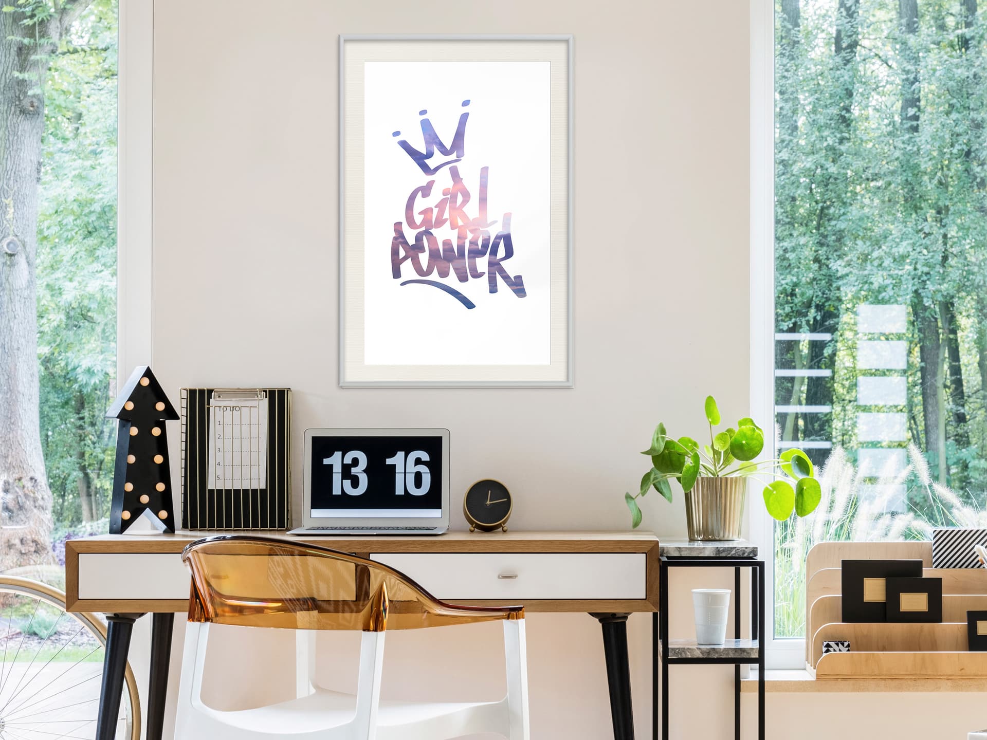 

Plakat - Dziewczęca siła (rozmiar 30x45, wykończenie Rama biała z passe-partout)