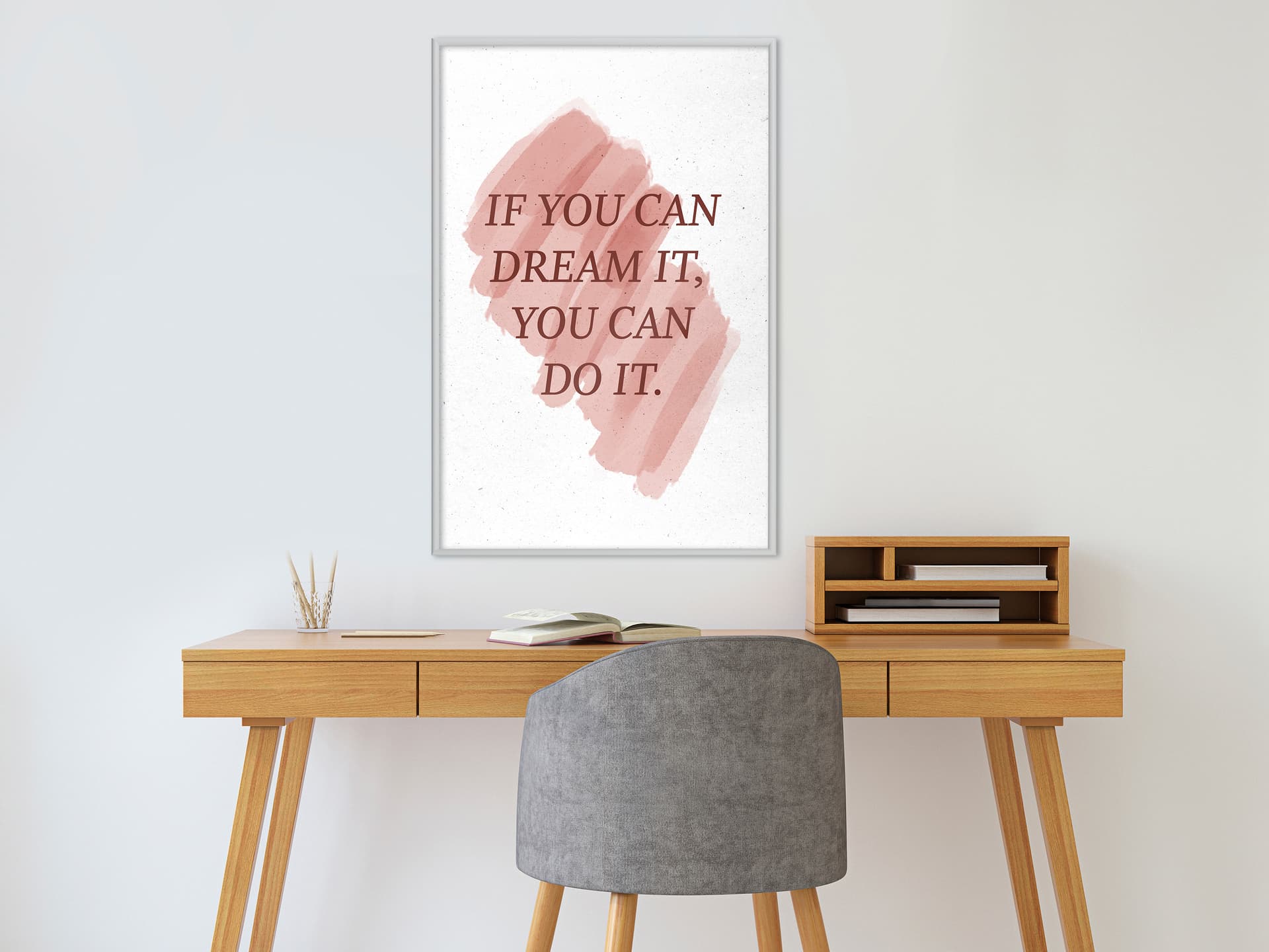 

Plakat - Marzenia prowadzą do sukcesu (rozmiar 20x30, wykończenie Rama biała)