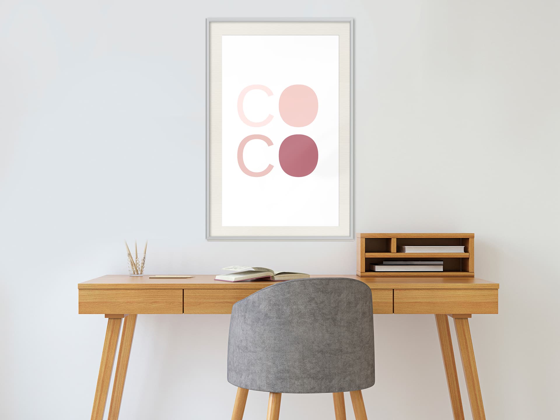 

Plakat - Różne odcienie Coco (rozmiar 20x30, wykończenie Rama biała z passe-partout)